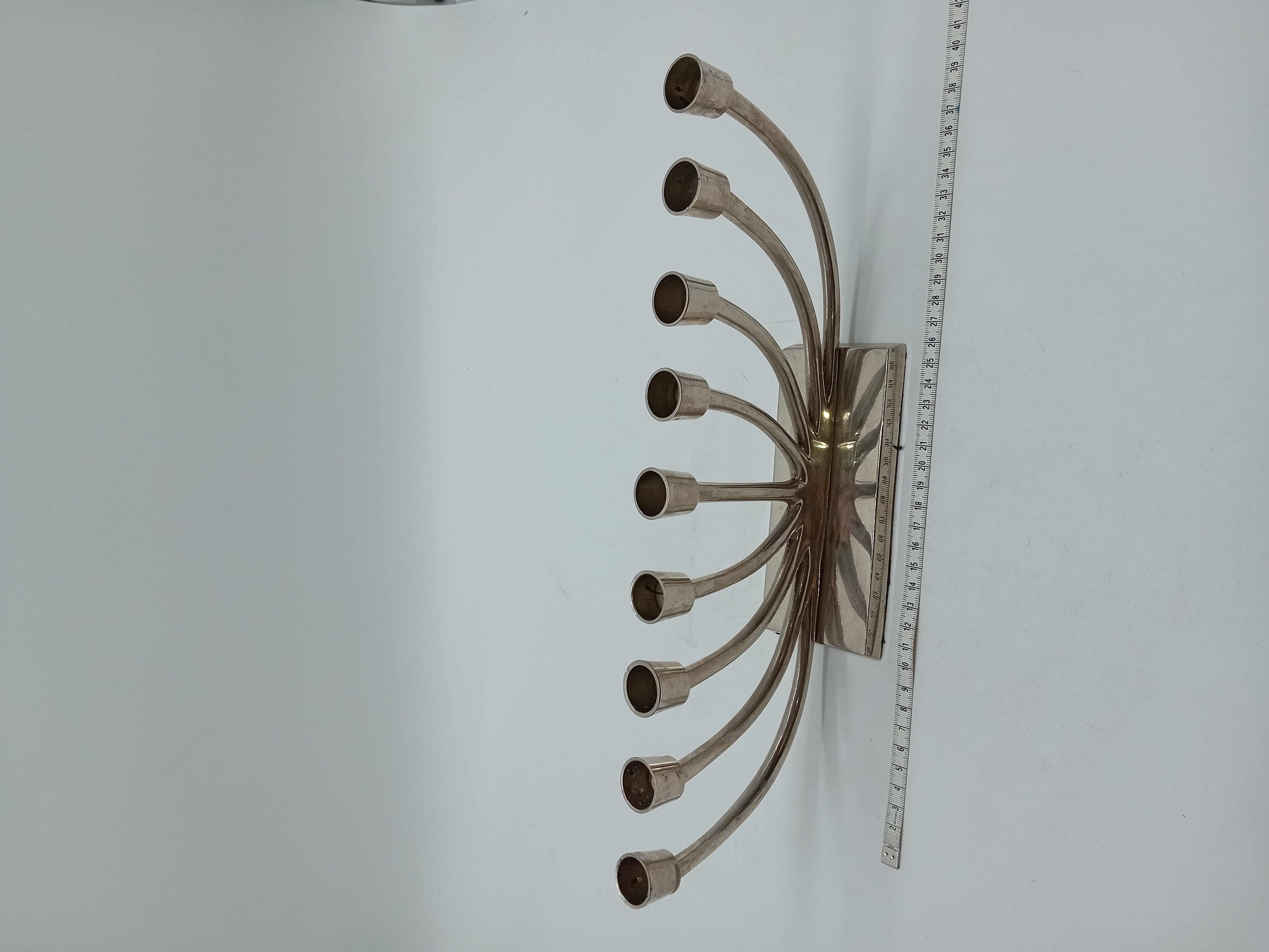Chandelier Menorah Hanoucca Metal Argente