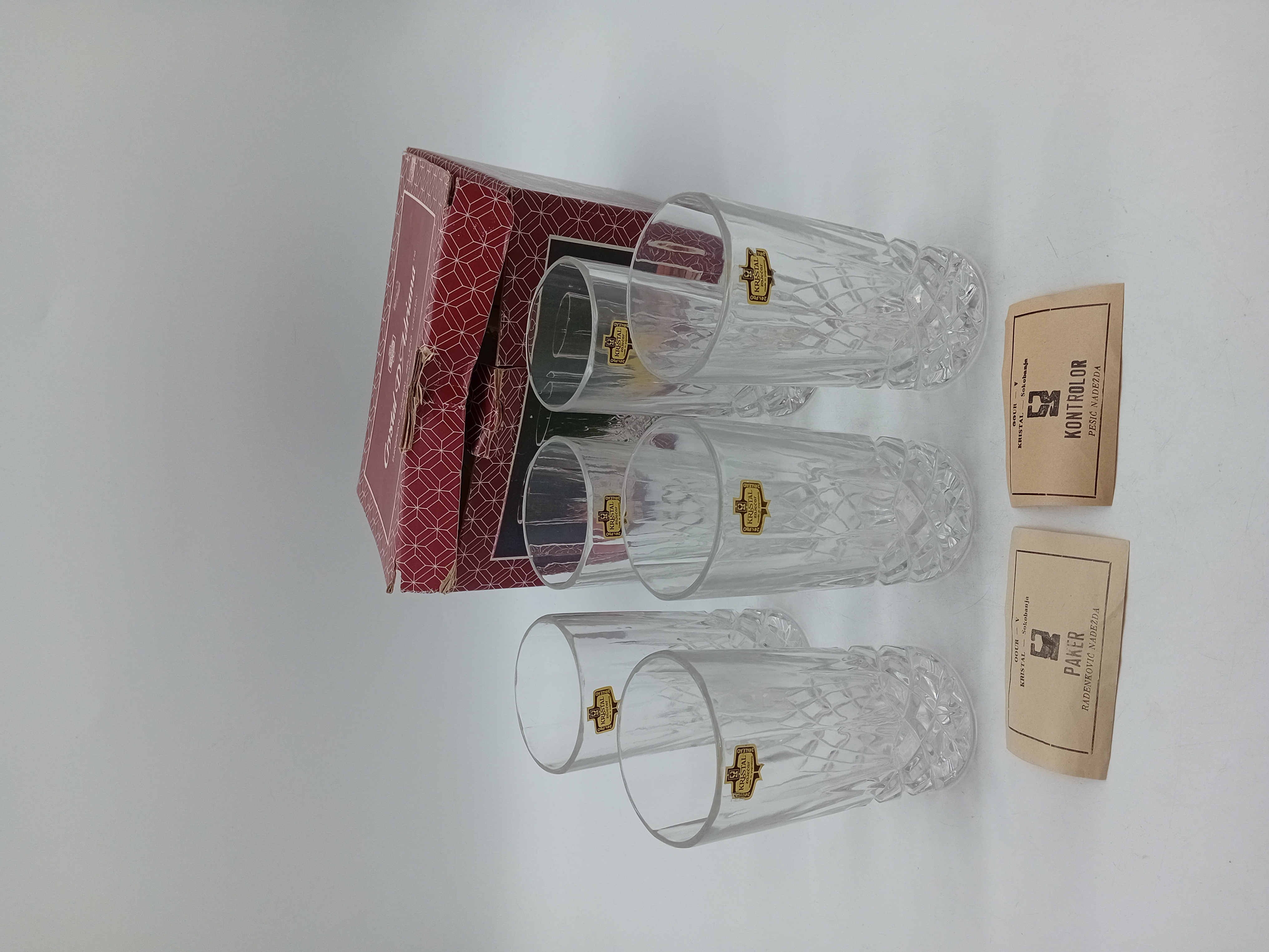 Lot De 6 Verres En Cristal