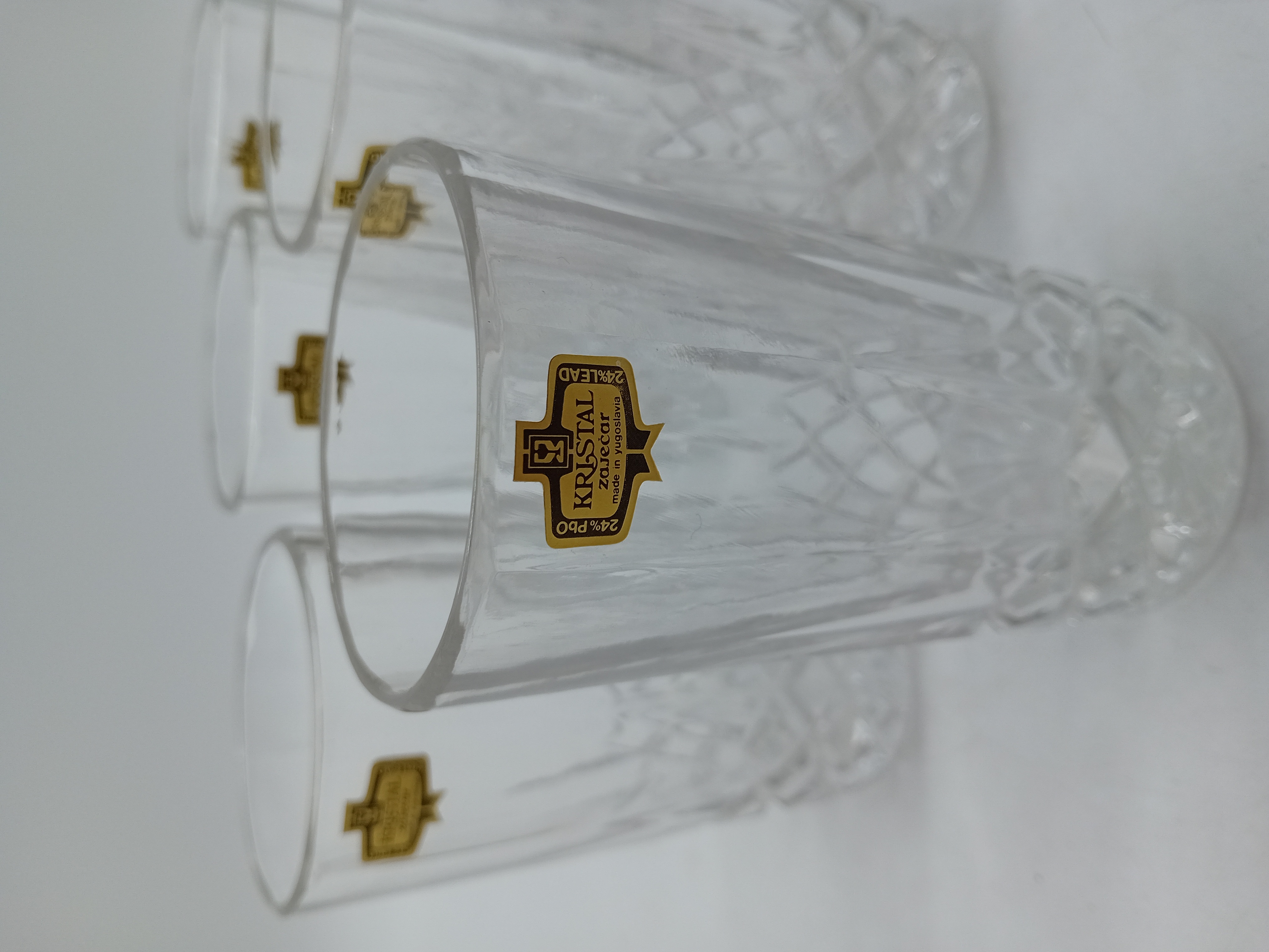 Lot De 6 Verres En Cristal