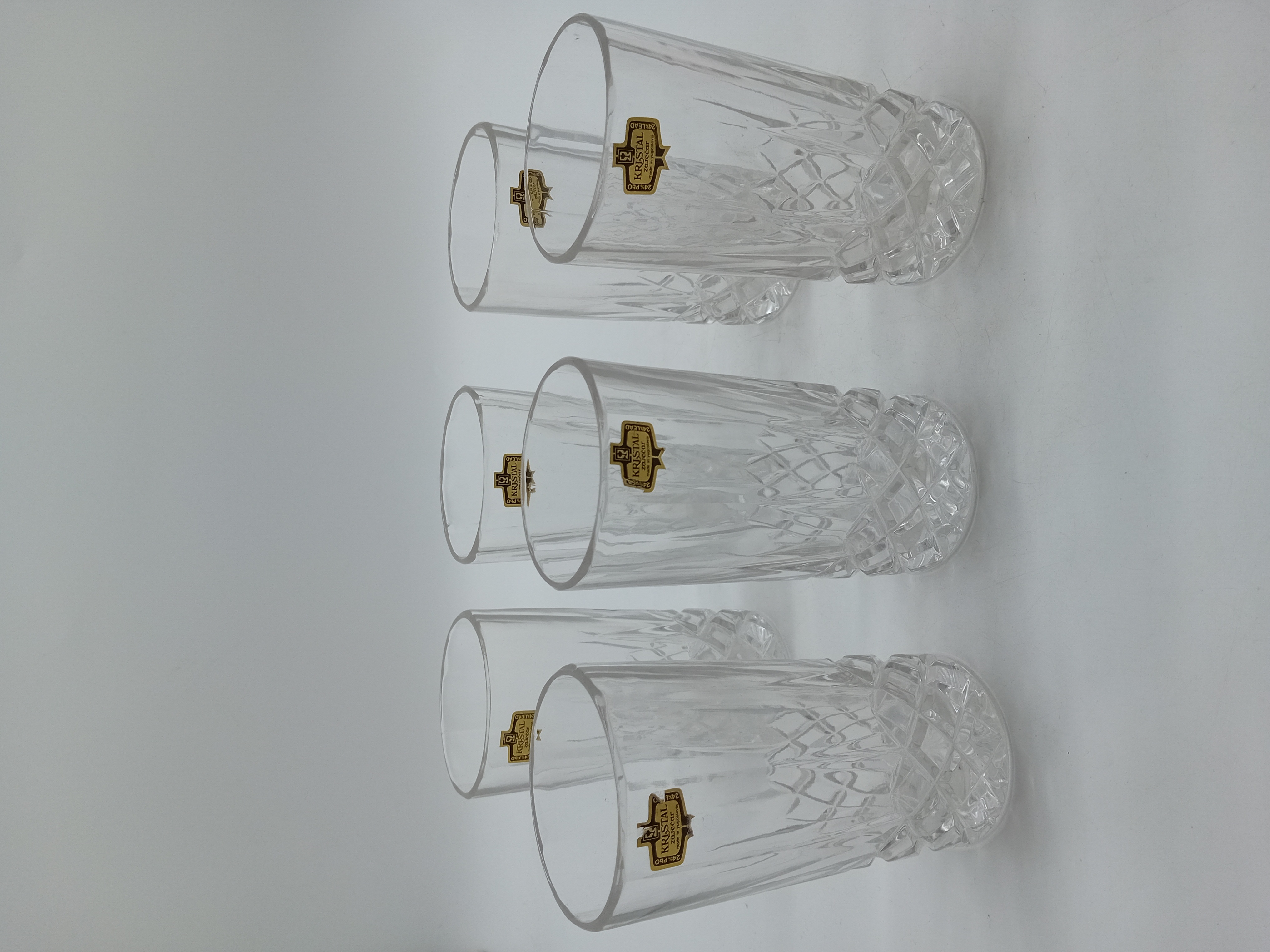 Lot De 6 Verres En Cristal