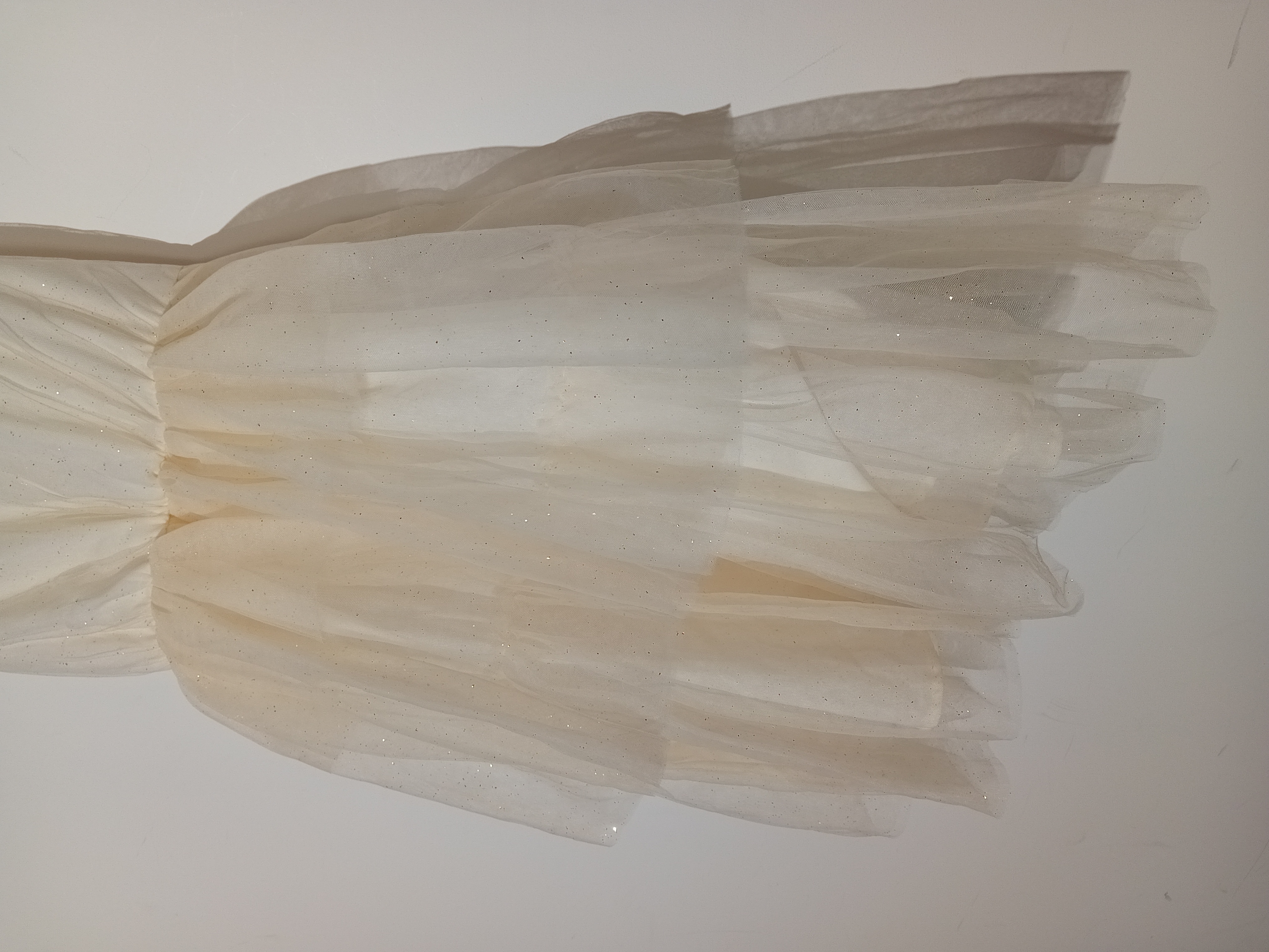 Robe De Ceremonie Tulle Paillete Blanc Casse 8 Ans