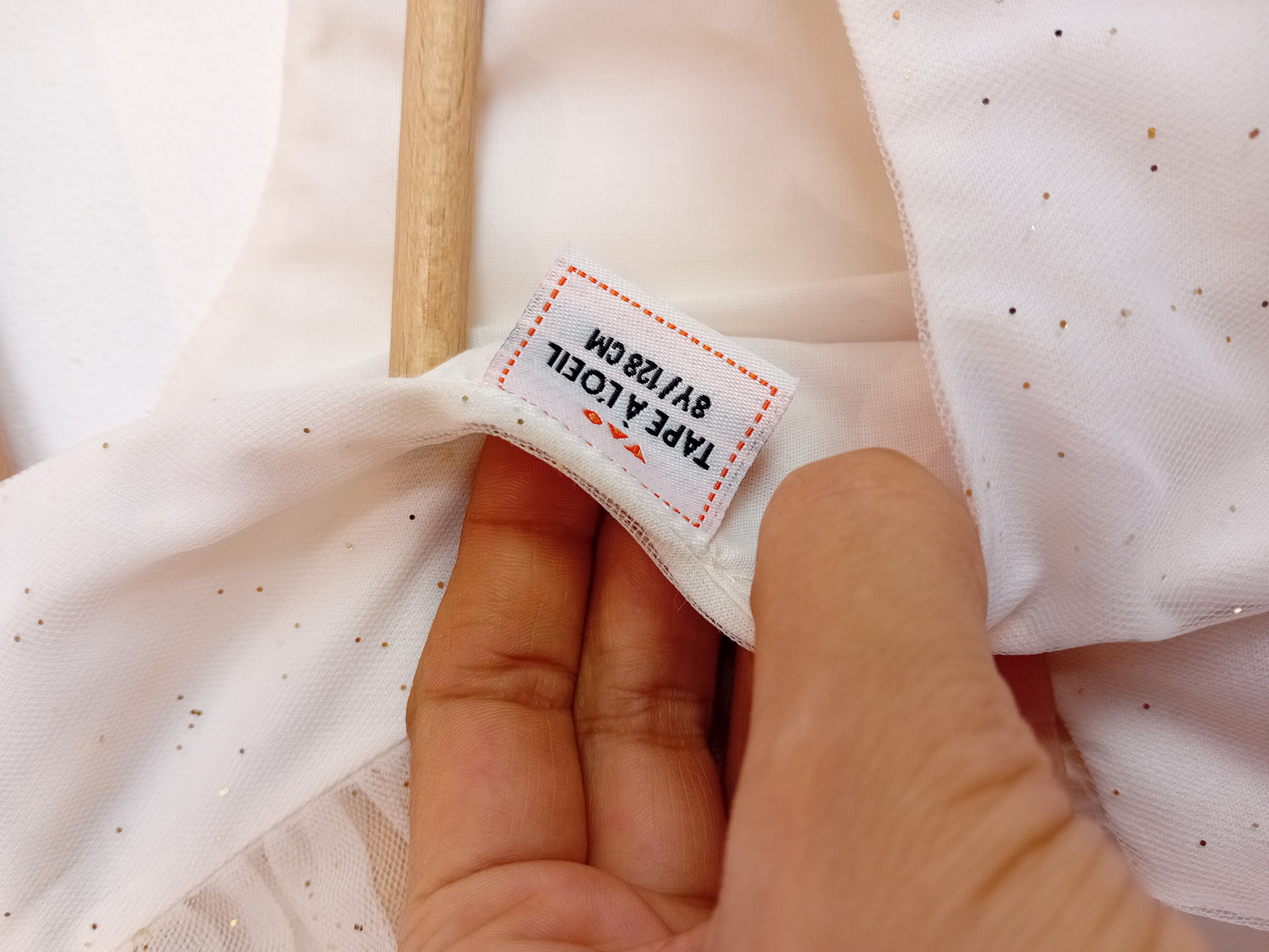 Robe De Ceremonie Tulle Paillete Blanc Casse 8 Ans