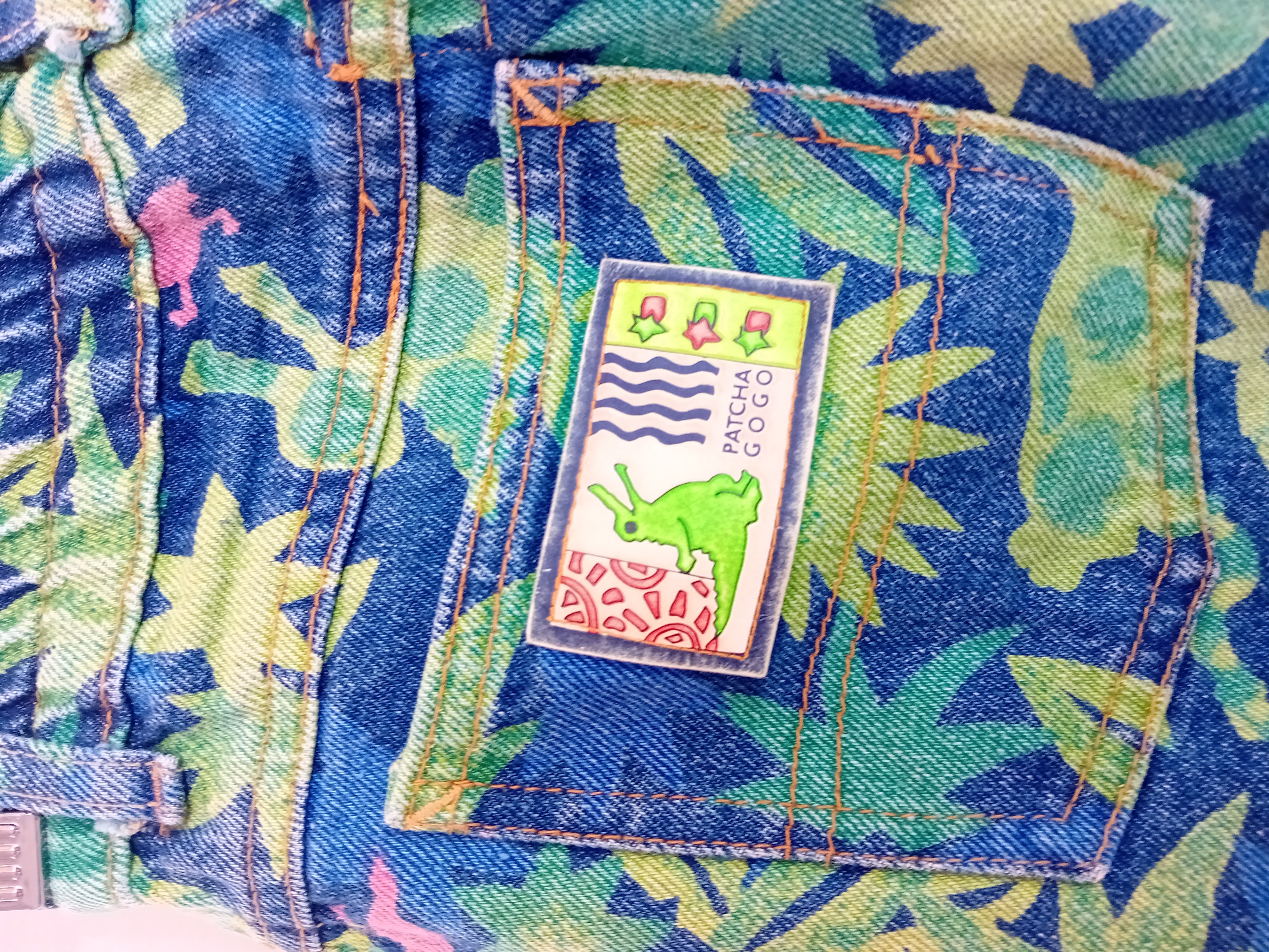 Jean Denim Imprimé Dinosaures Patcha Gogo 6 Ans