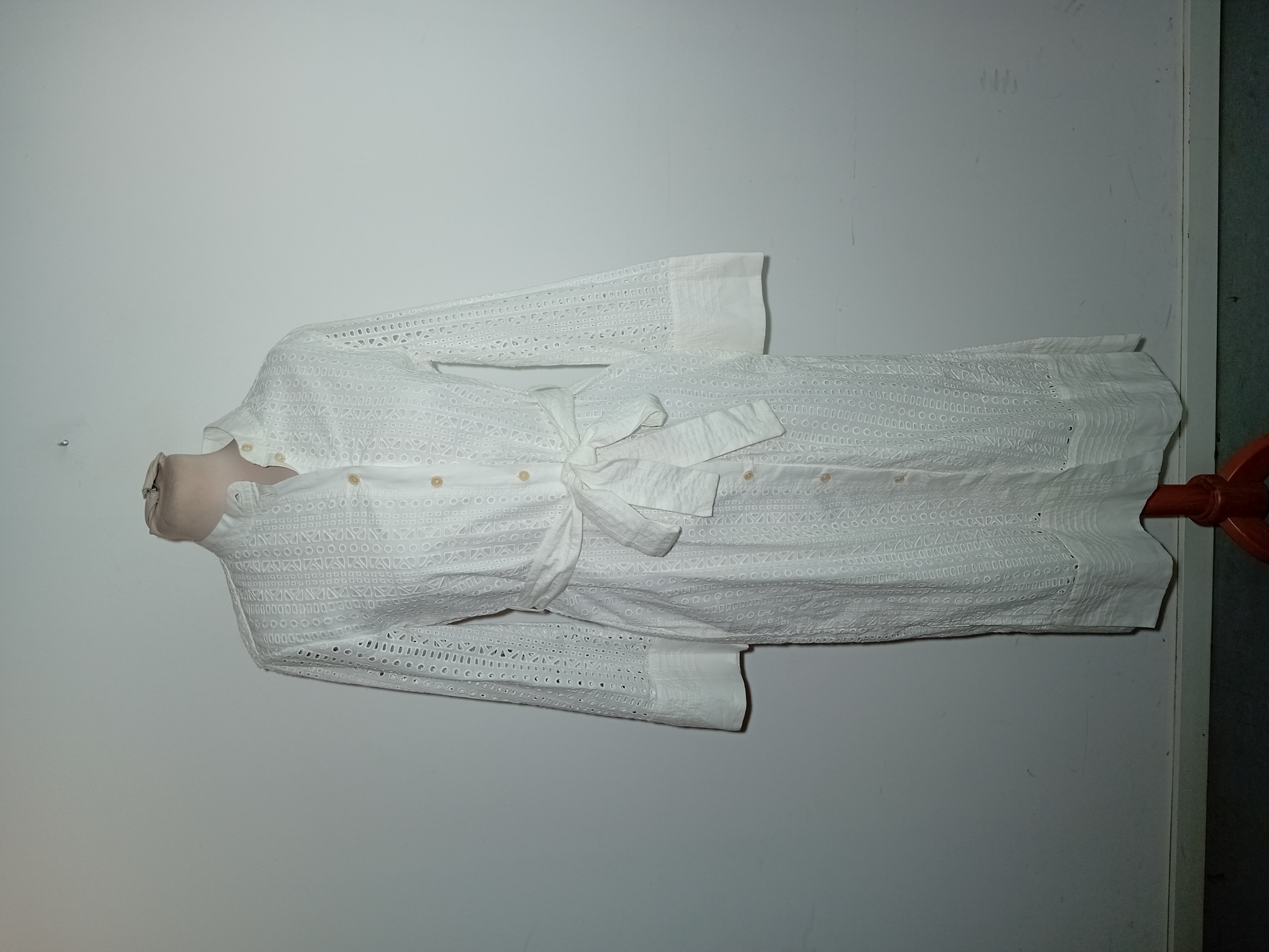 Robe Longue Zara Blanche Broderie Anglaise