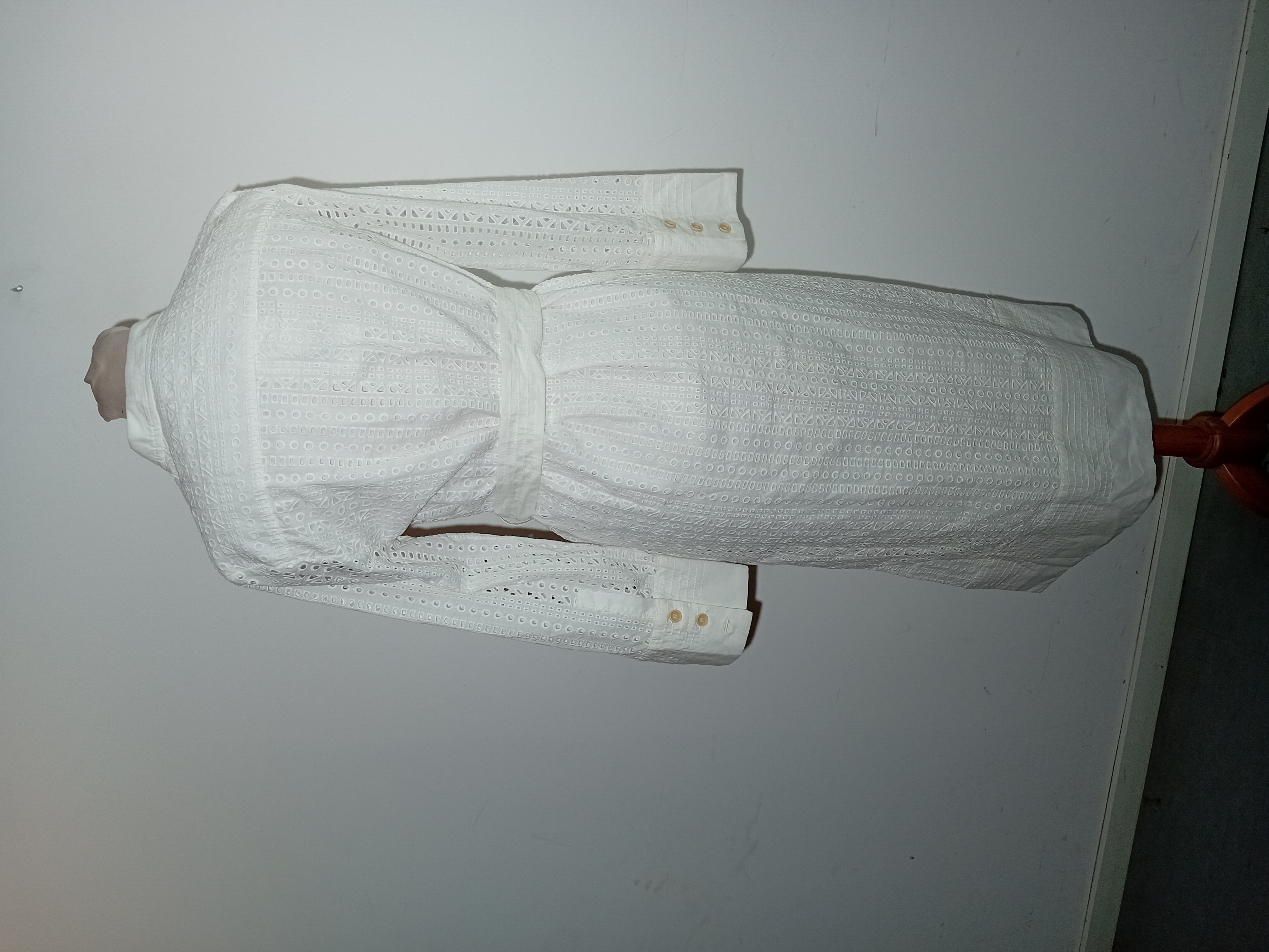 Robe Longue Zara Blanche Broderie Anglaise
