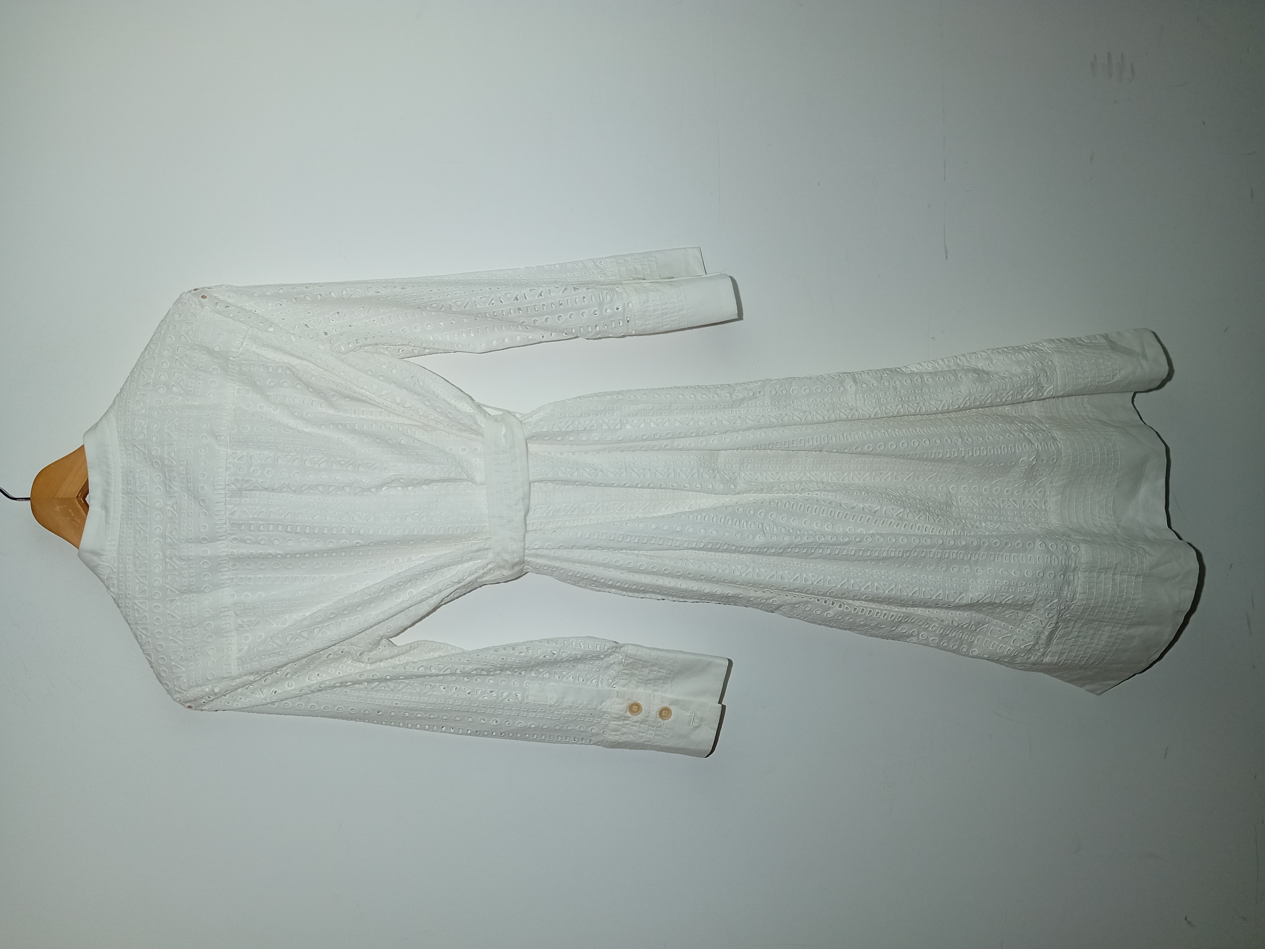 Robe Longue Zara Blanche Broderie Anglaise