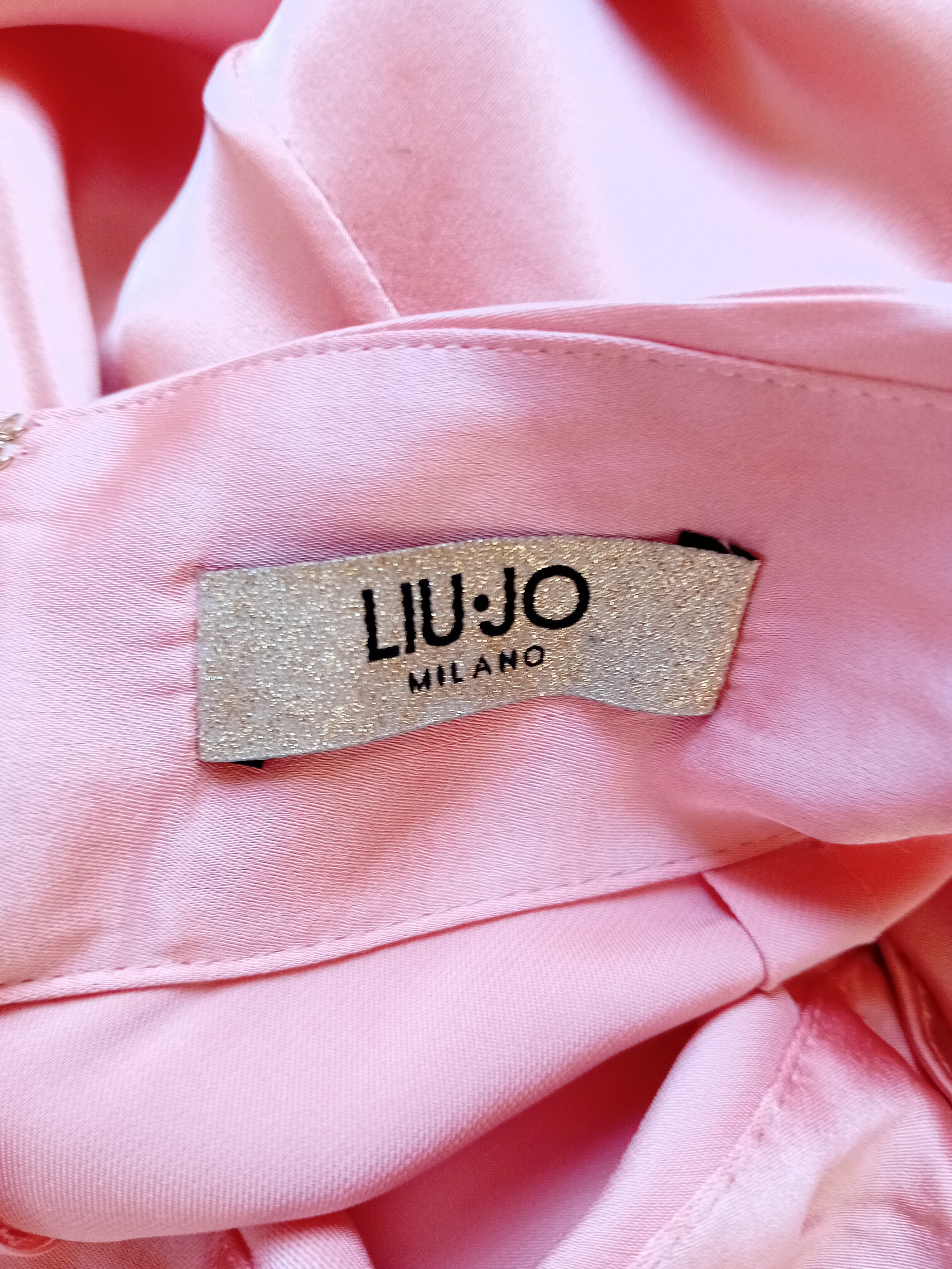Jupe drapée satinée Liu Jo rose saumon