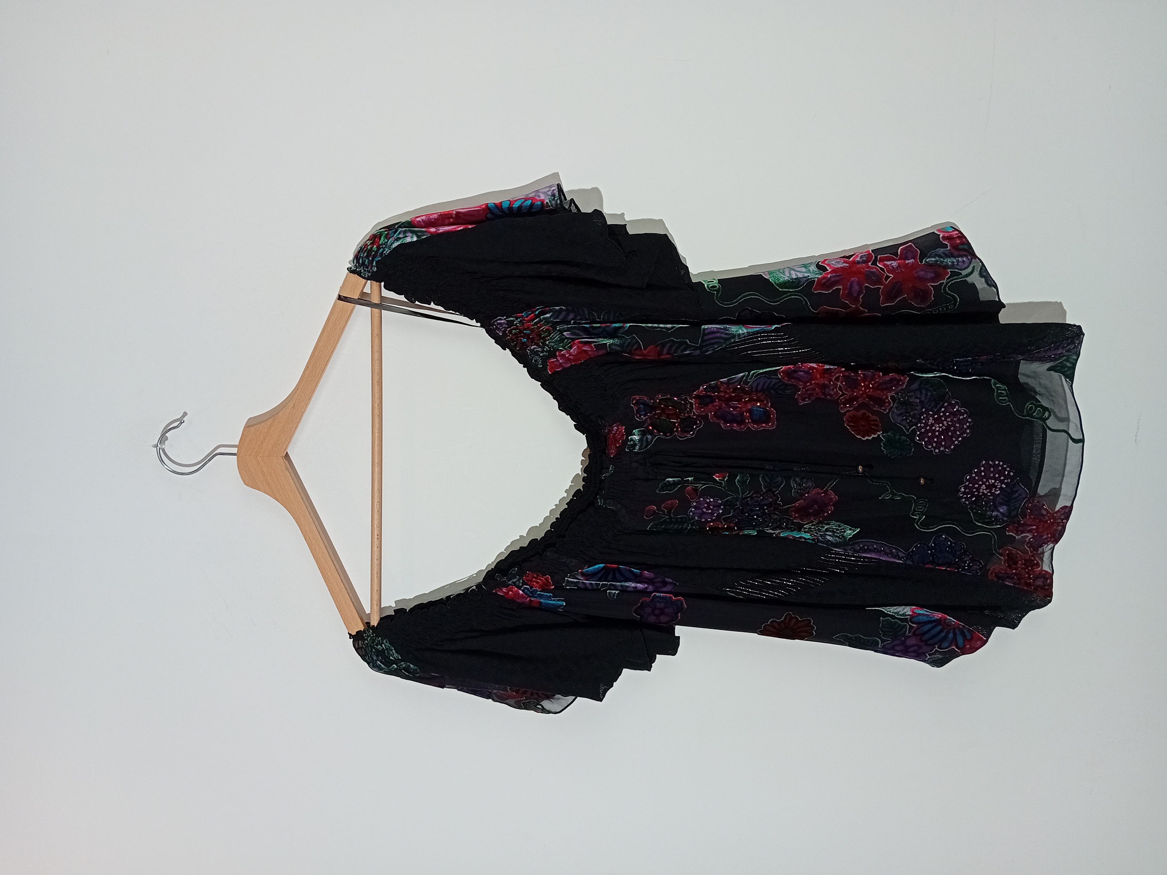 Hale Bob Haut Fleuri En Velours Et Perles