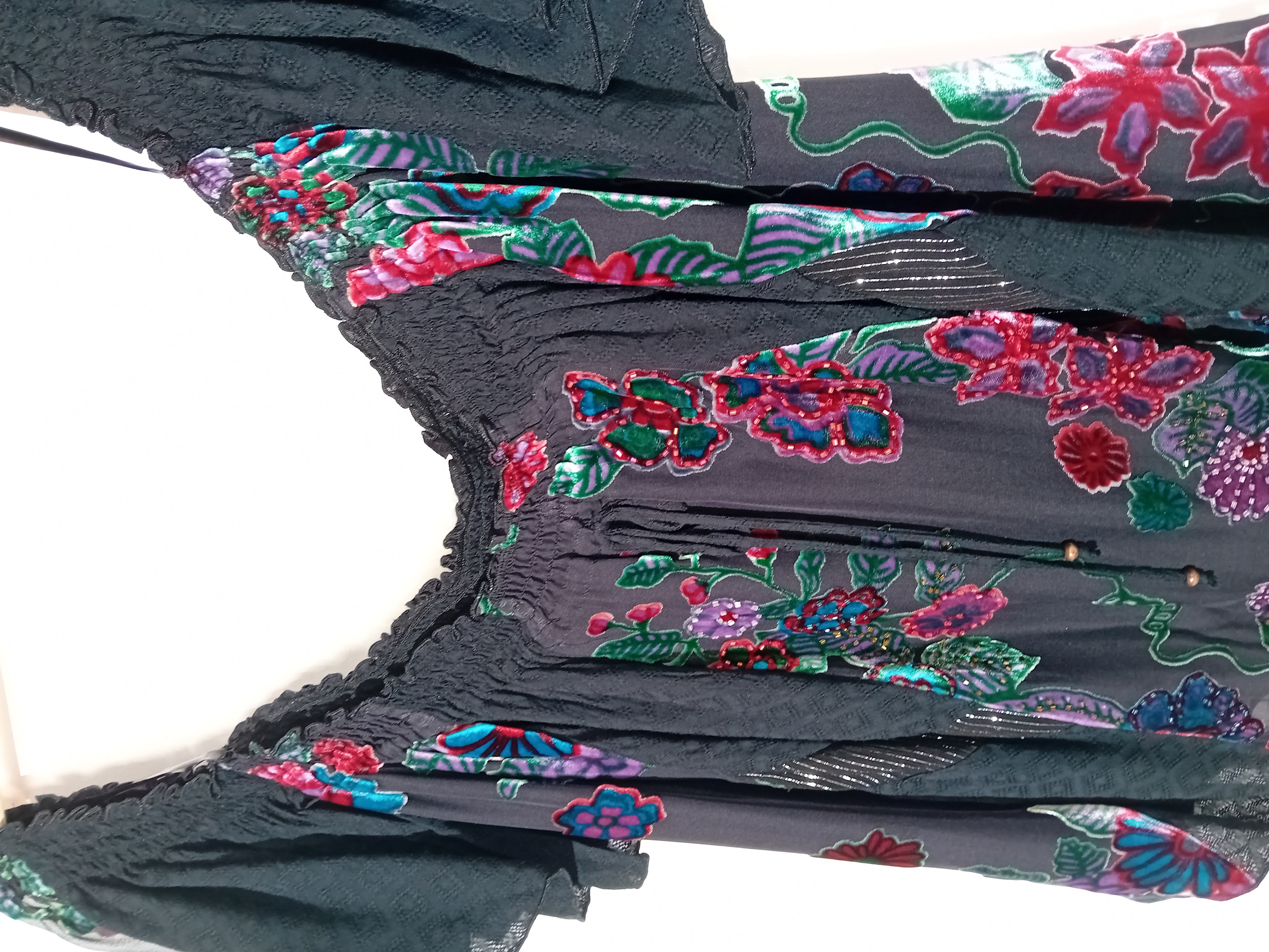 Hale Bob Haut Fleuri En Velours Et Perles
