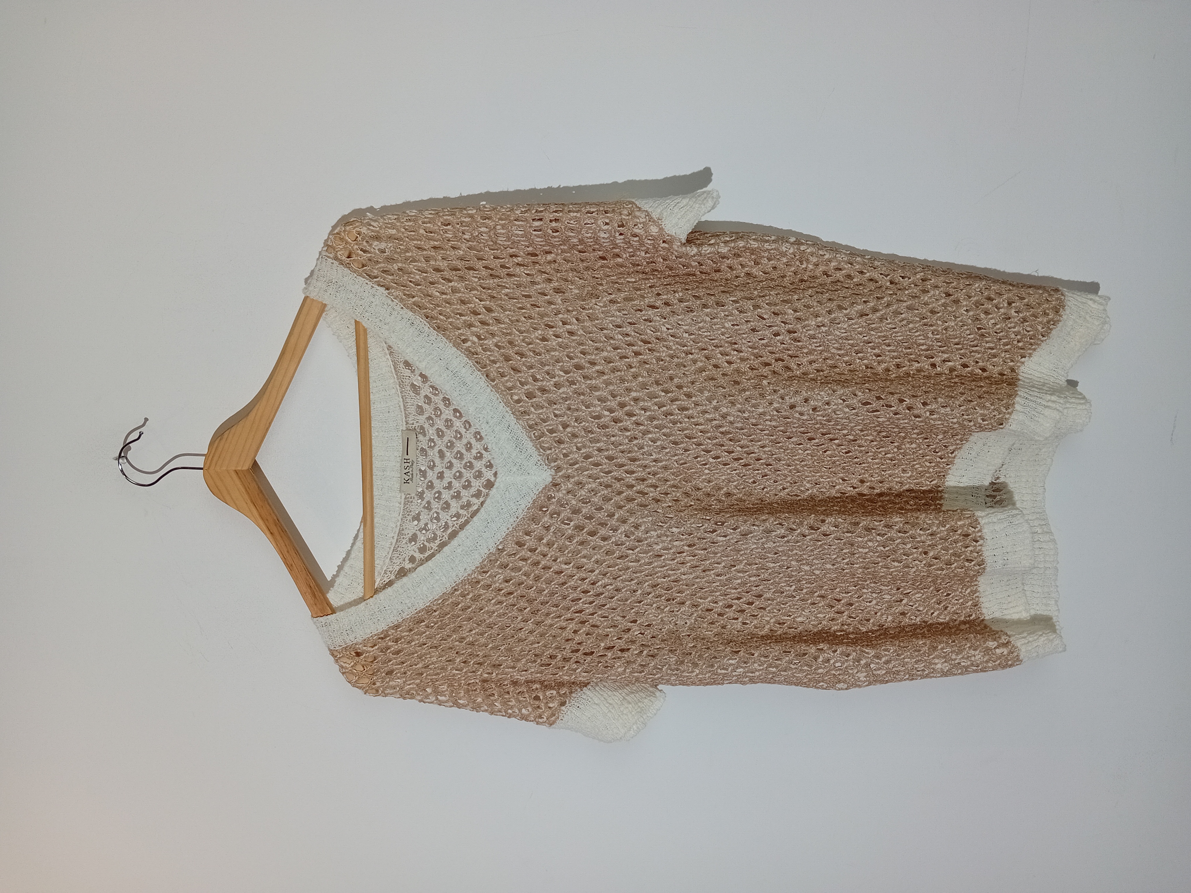 Pull En Maille Ajourée Bicolore Kash