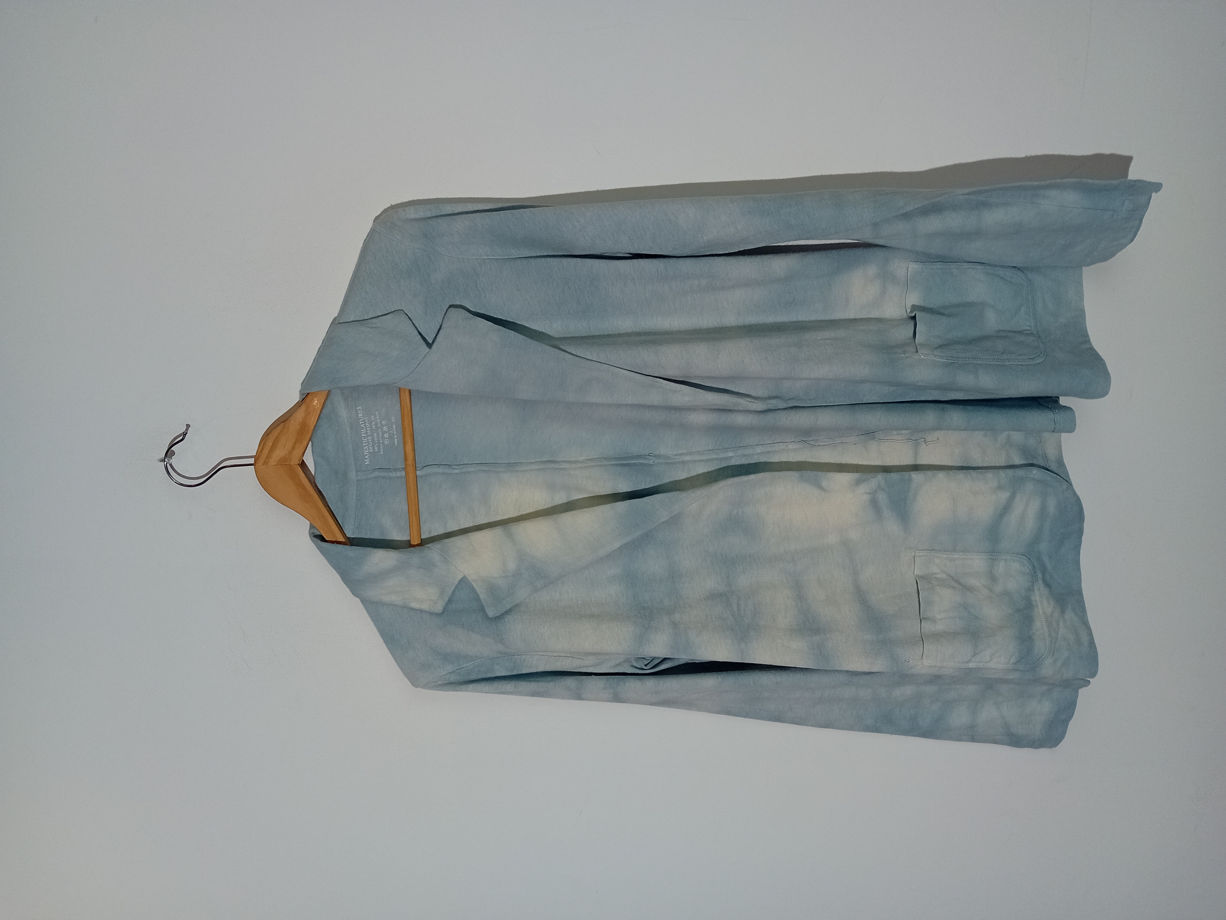 Veste Légère Lin Coton Bleu Tie-dye Majestic Filatures M
