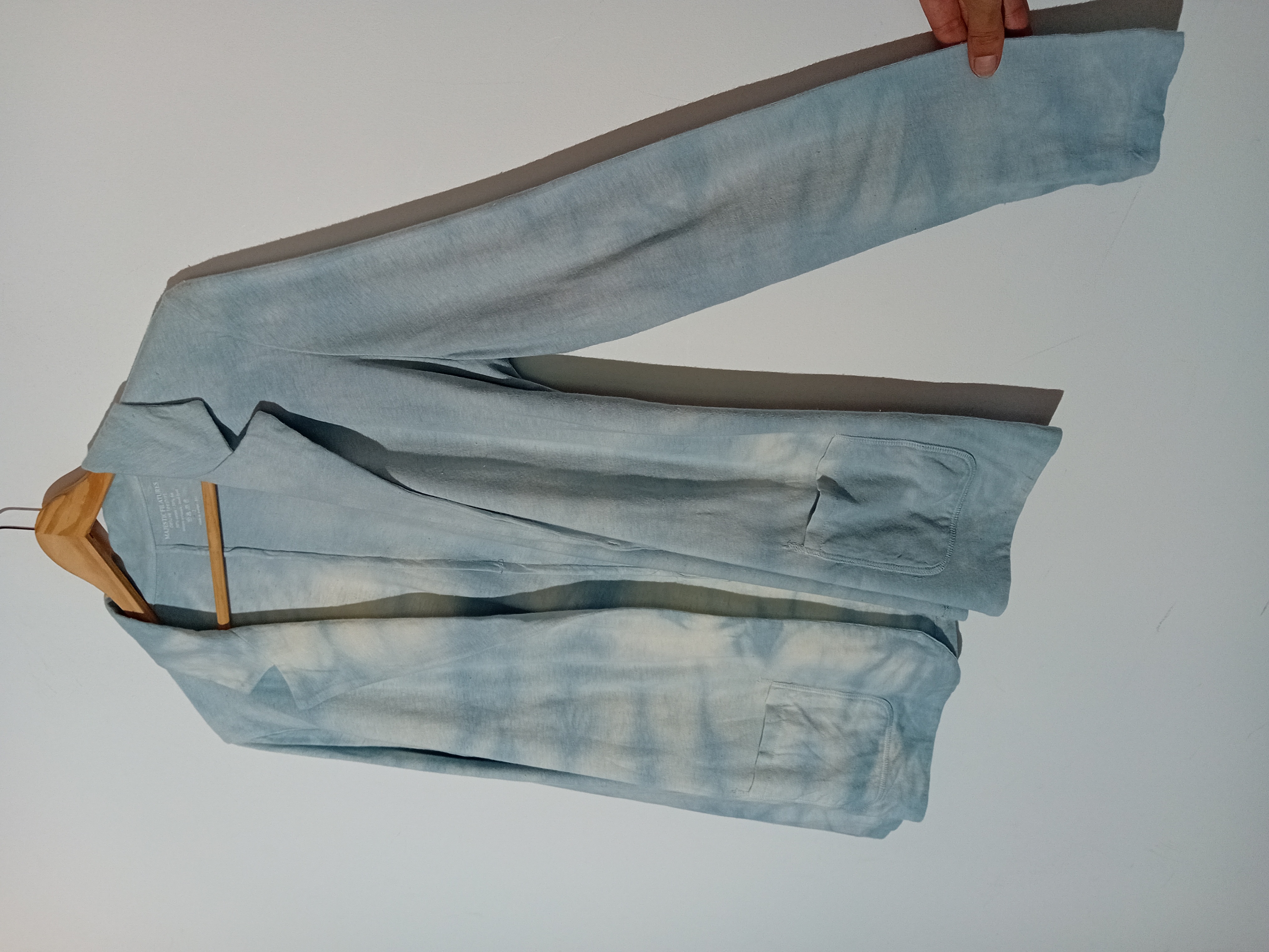 Veste Légère Lin Coton Bleu Tie-dye Majestic Filatures M
