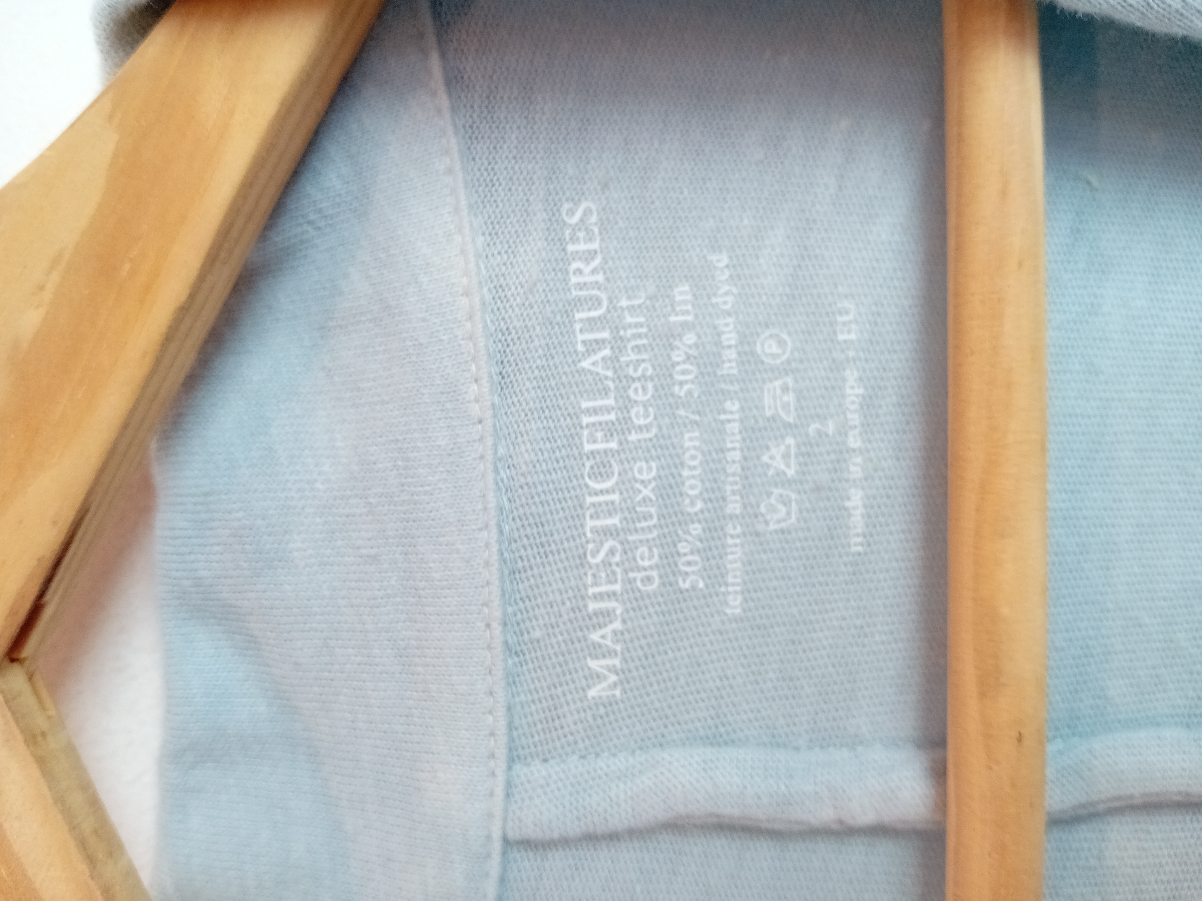 Veste Légère Lin Coton Bleu Tie-dye Majestic Filatures M