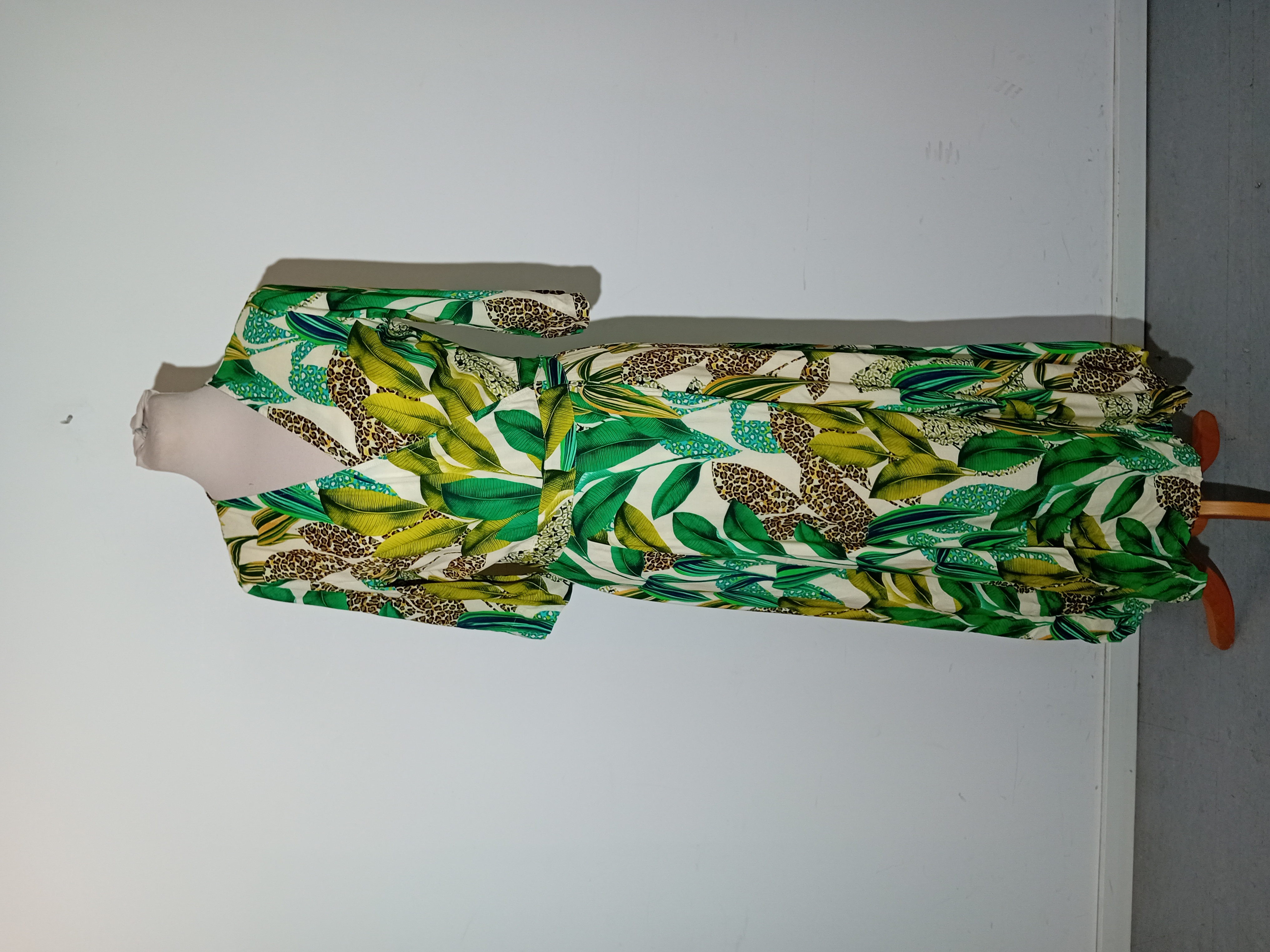Robe Longue Gigue Tropicale Et Léopard