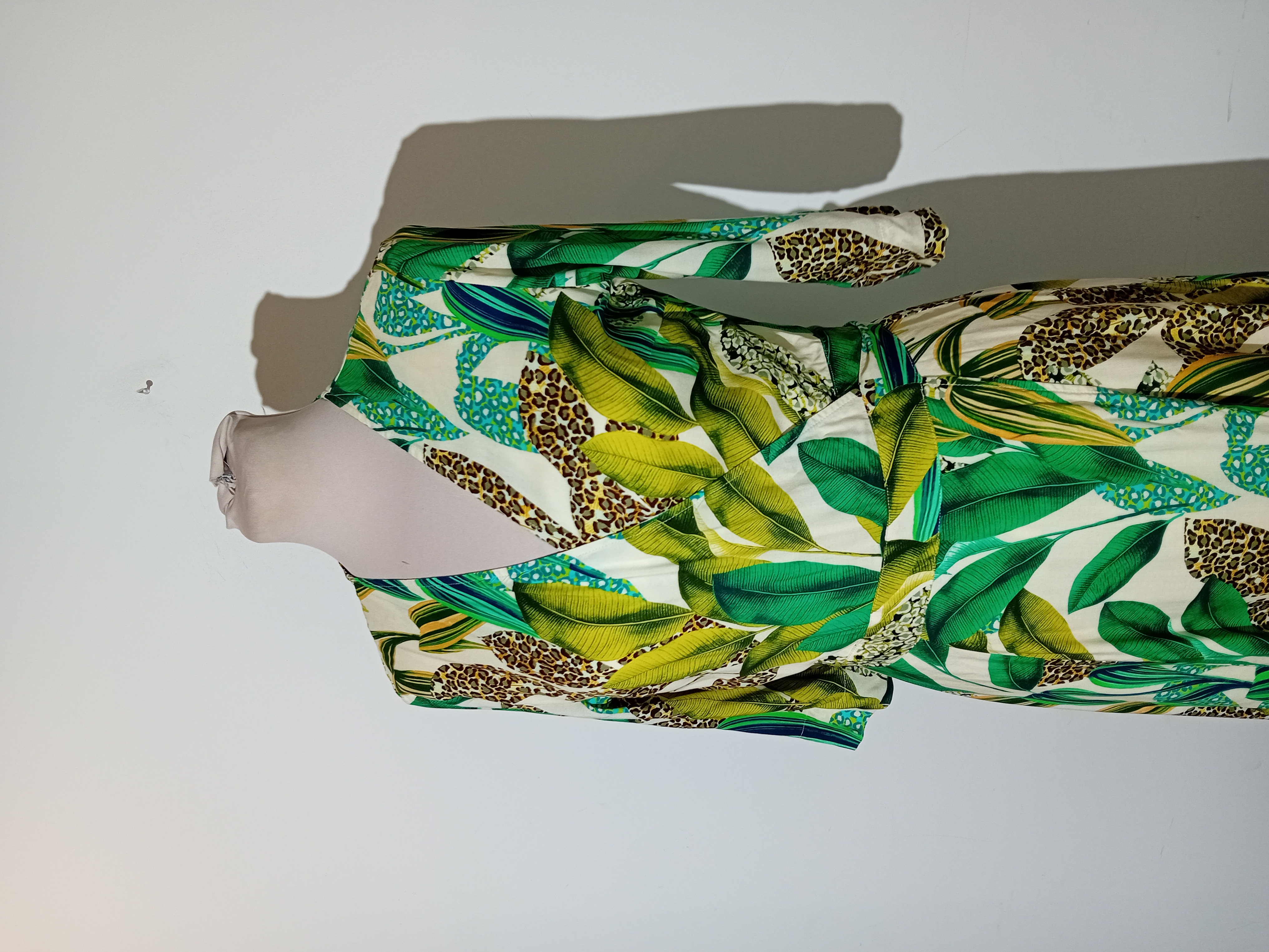 Robe Longue Gigue Tropicale Et Léopard