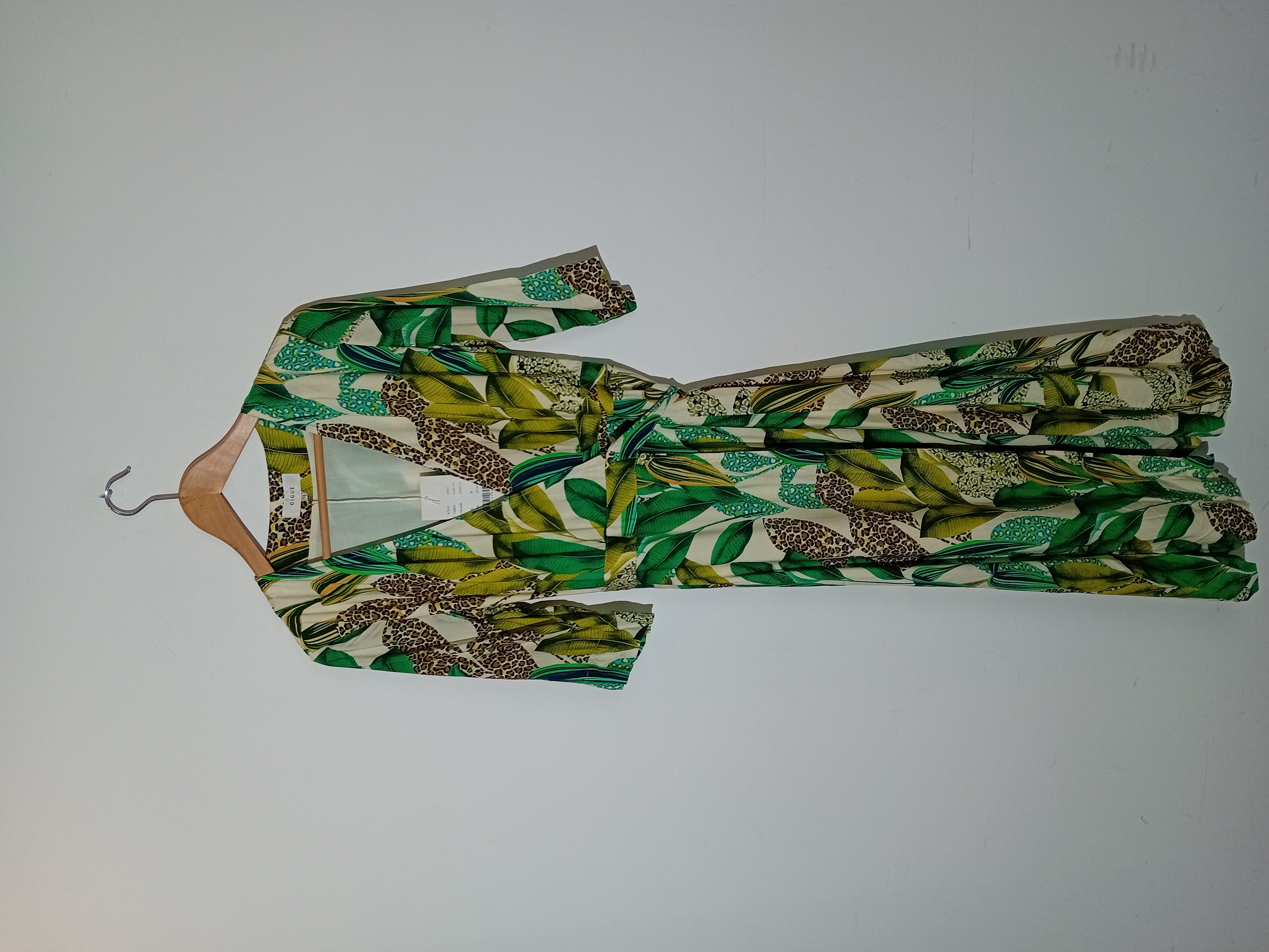 Robe Longue Gigue Tropicale Et Léopard