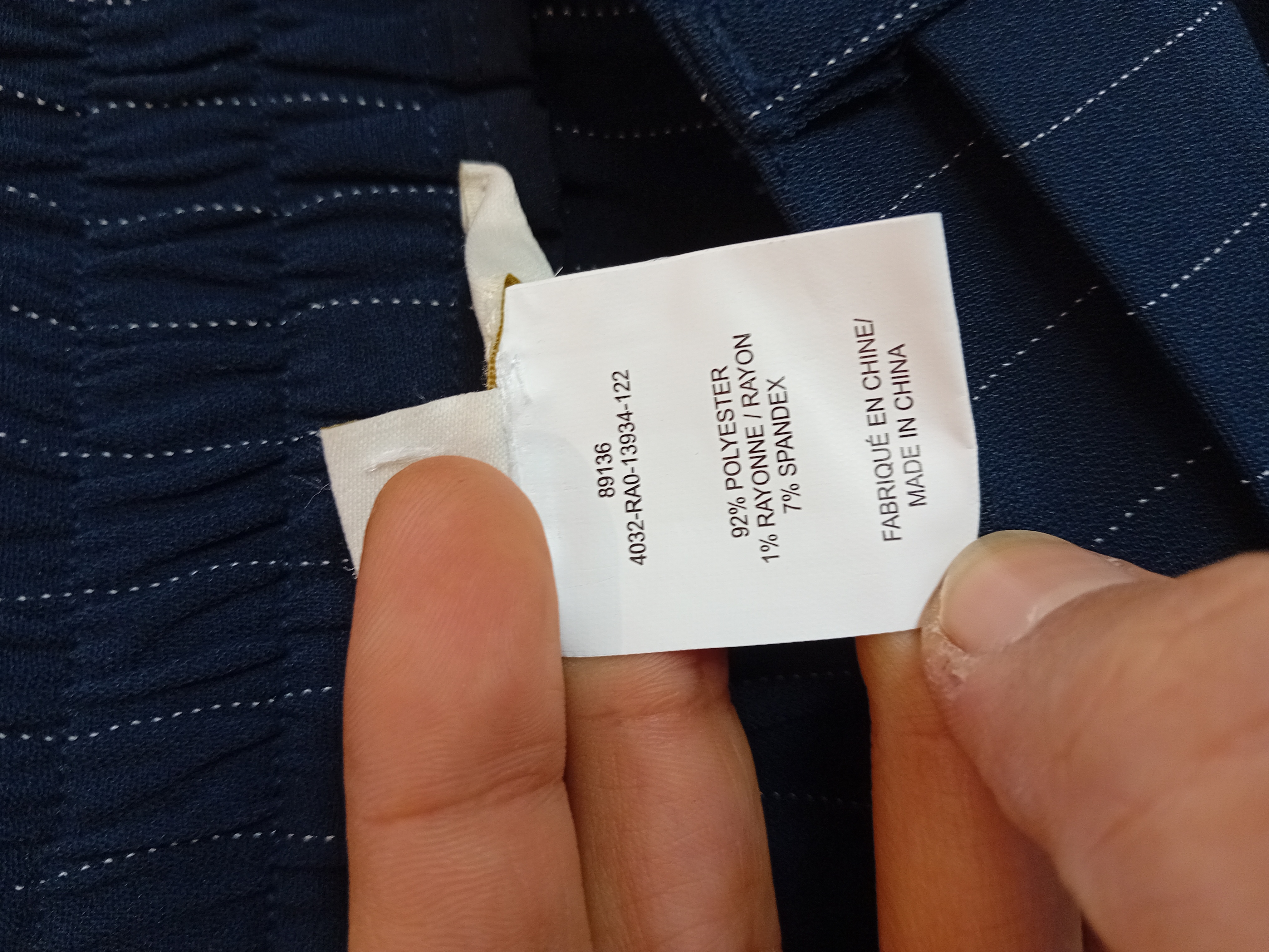 Pantalon Carotte Bleu Marine Rayures Laura Ashley Petits