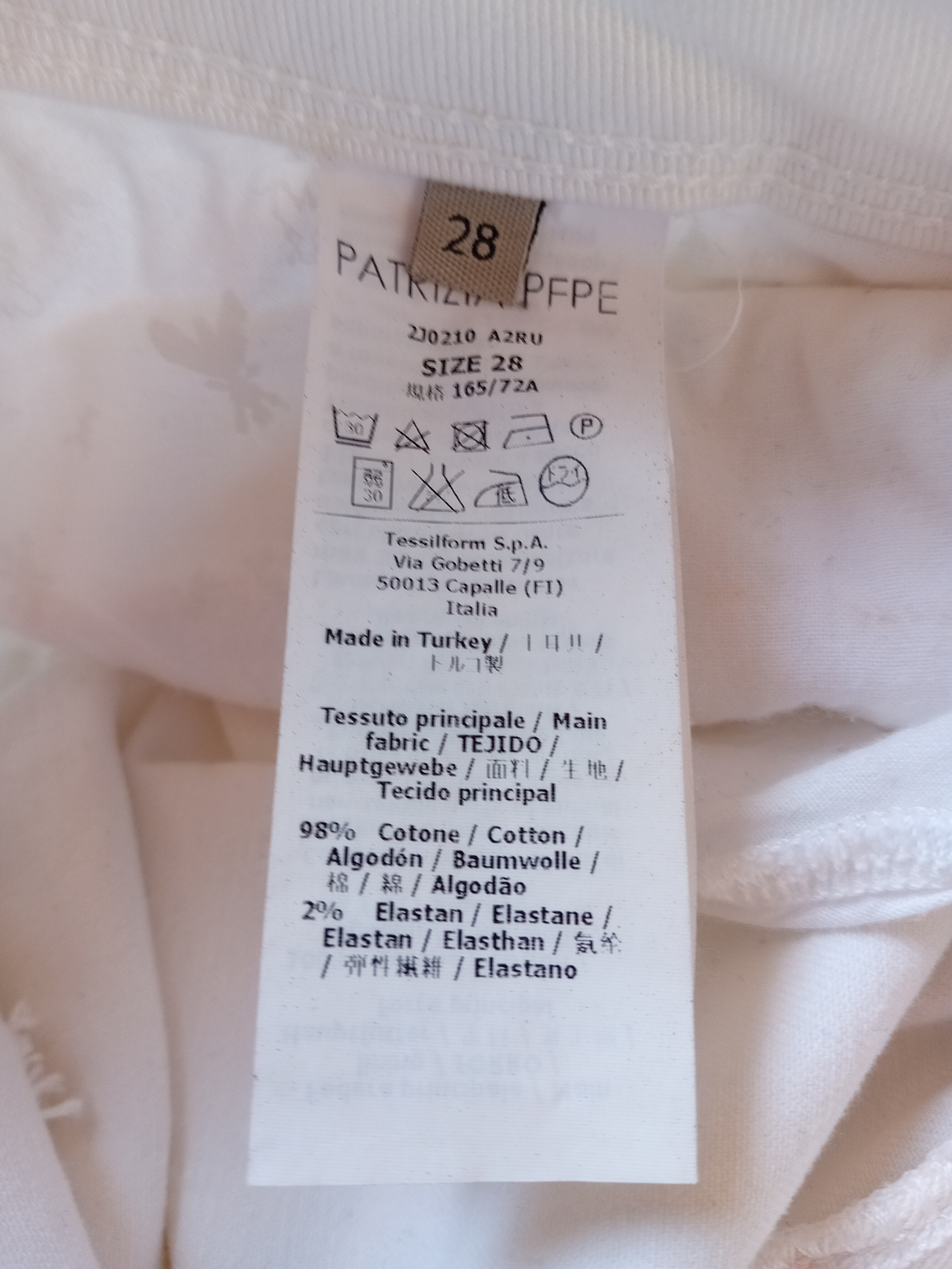 Jean Slim Blanc Patrizia Pepe W28