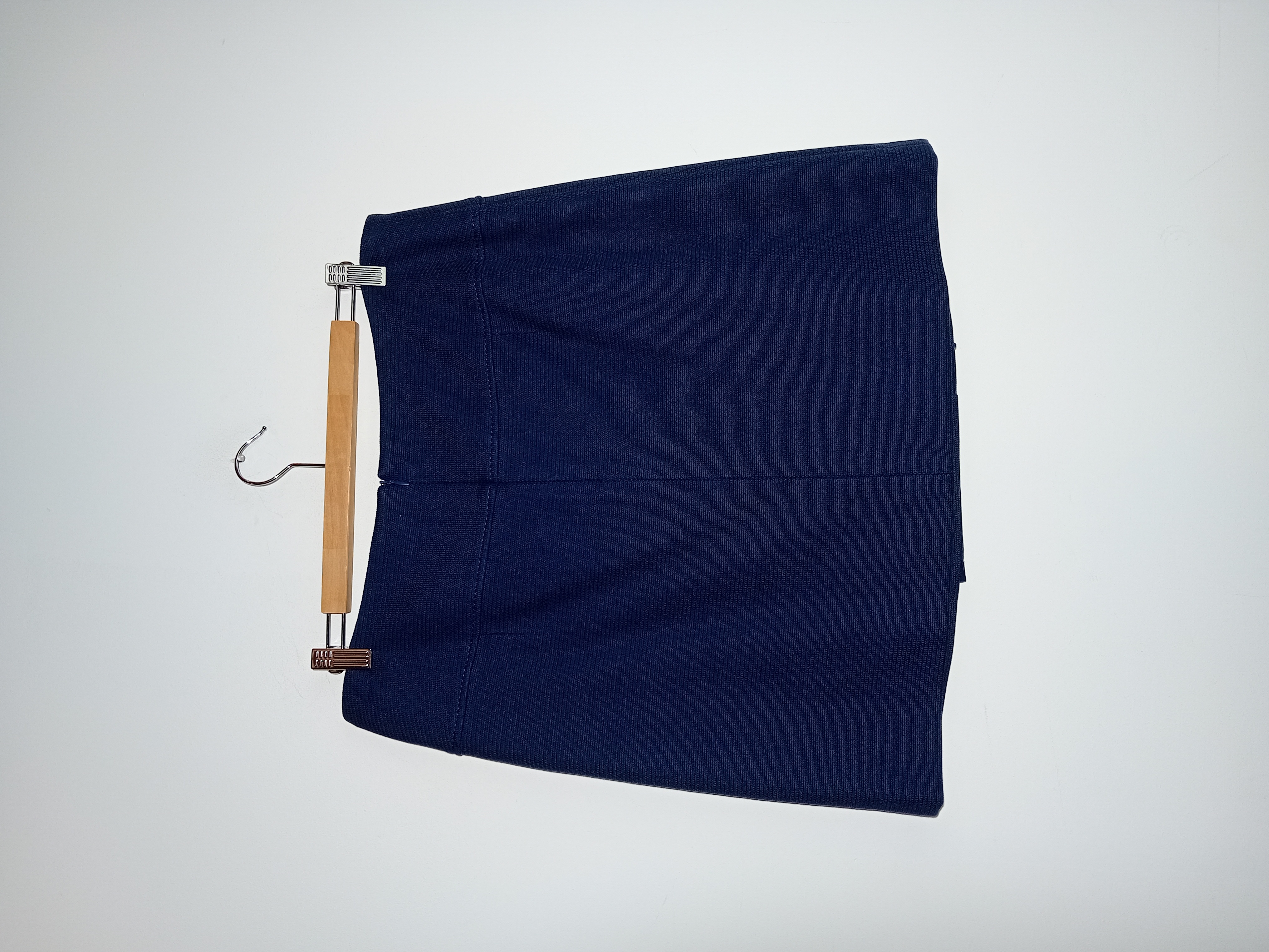 Jupe Courte Bleu Marine Texturée