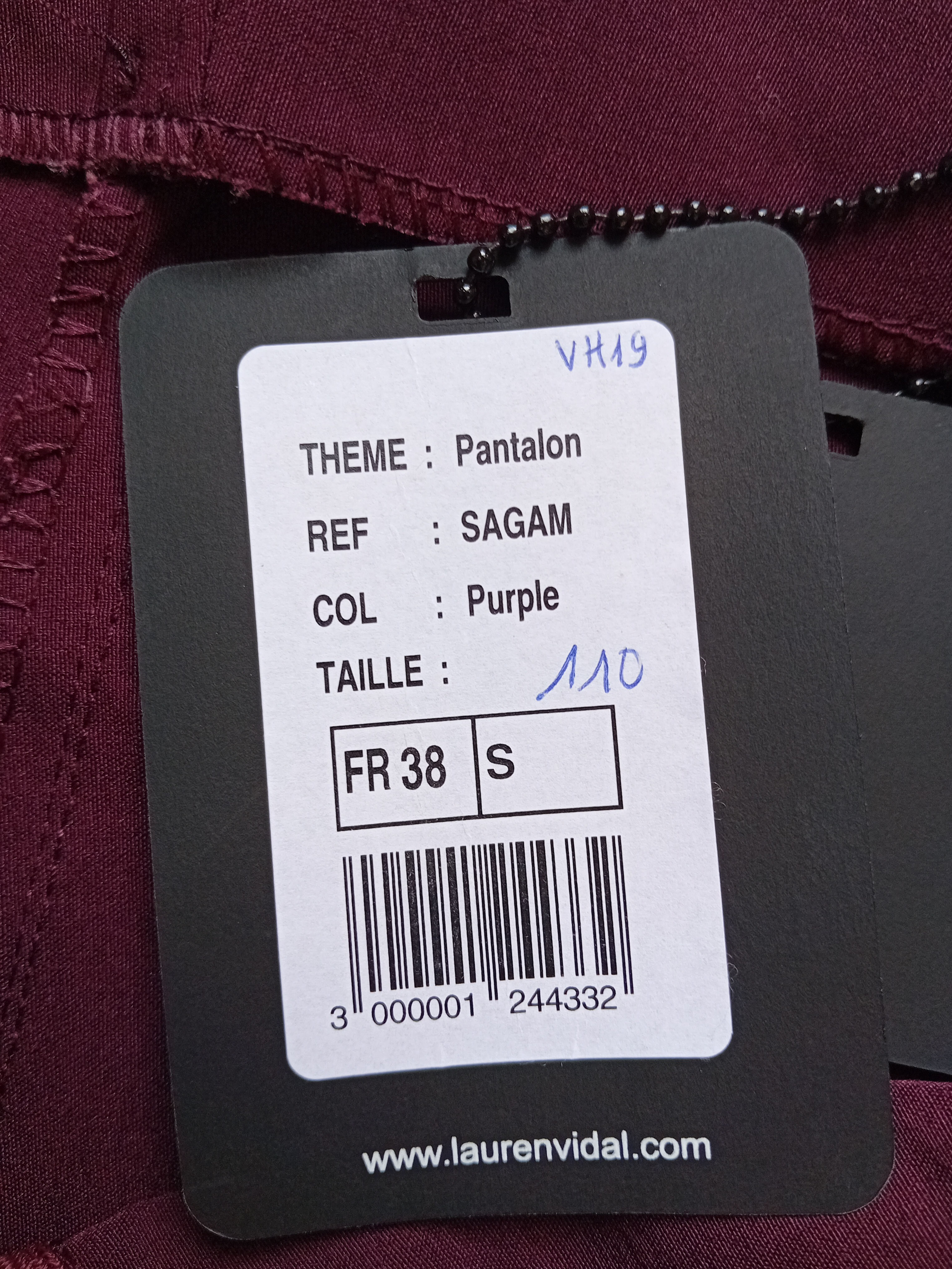 Pantalon Slim Bordeaux Lauren Vidal