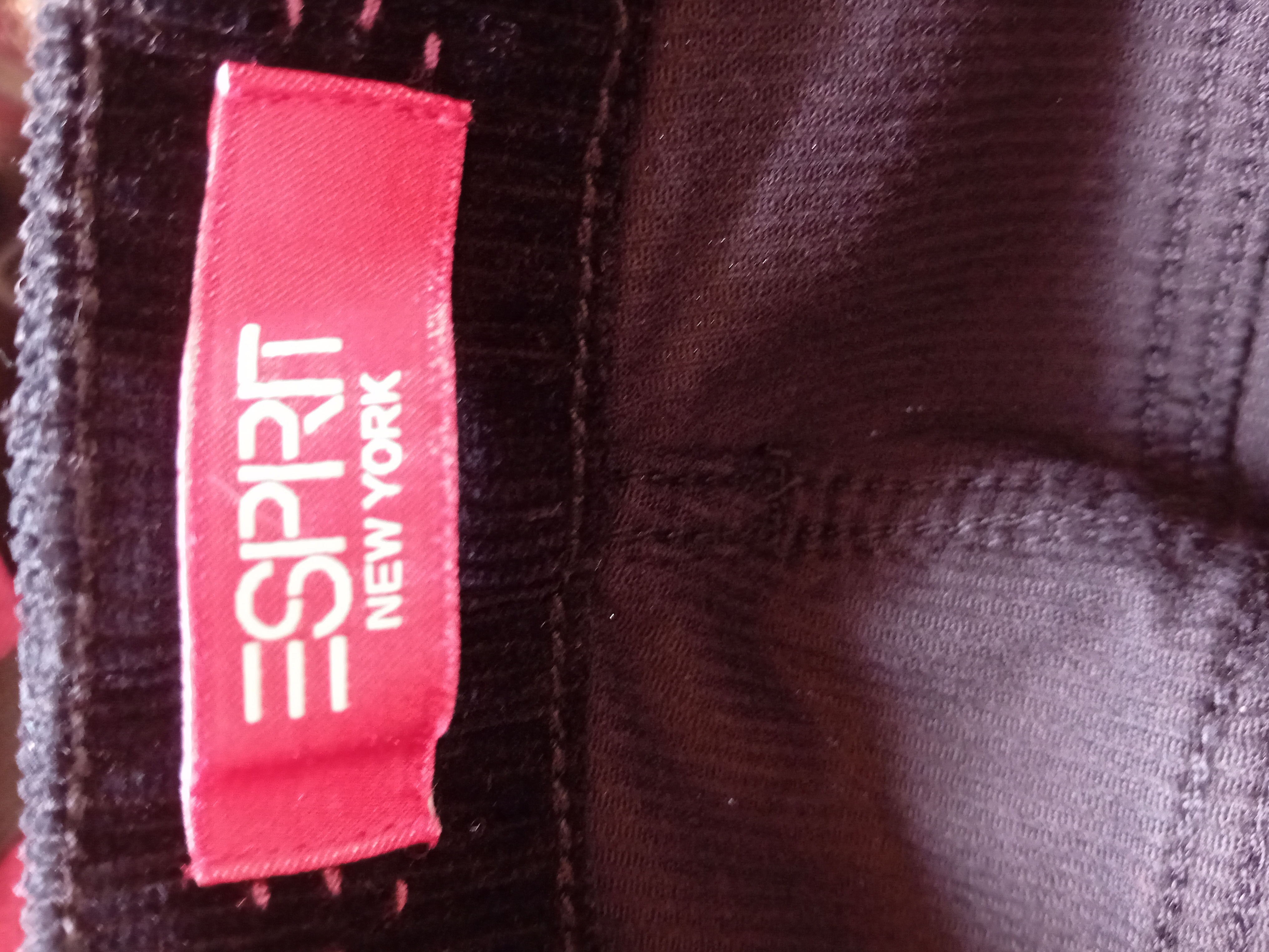 Pantalon Large Esprit Noir Velours