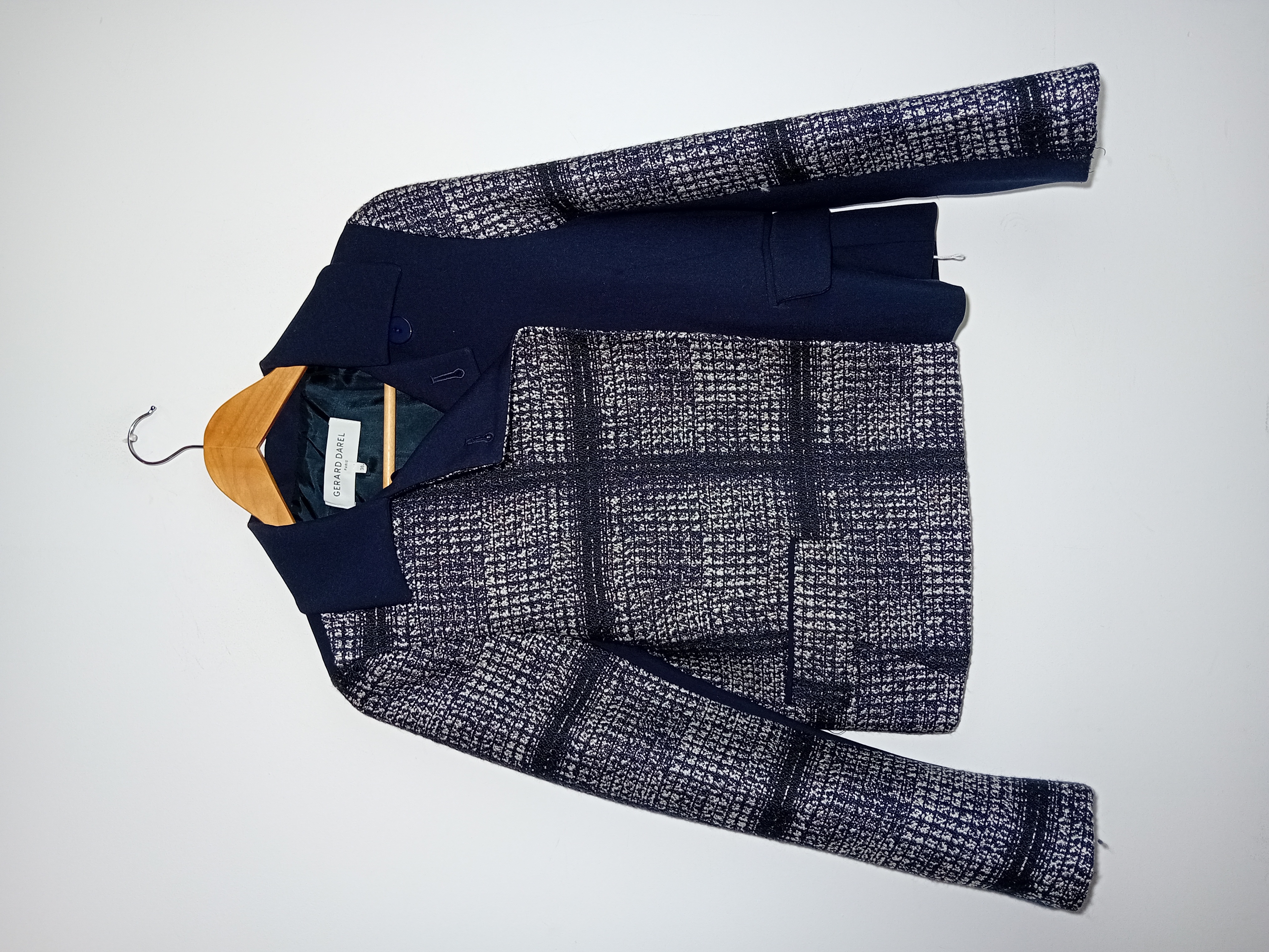 Veste Bi-matiere Gerard Darel Carreaux