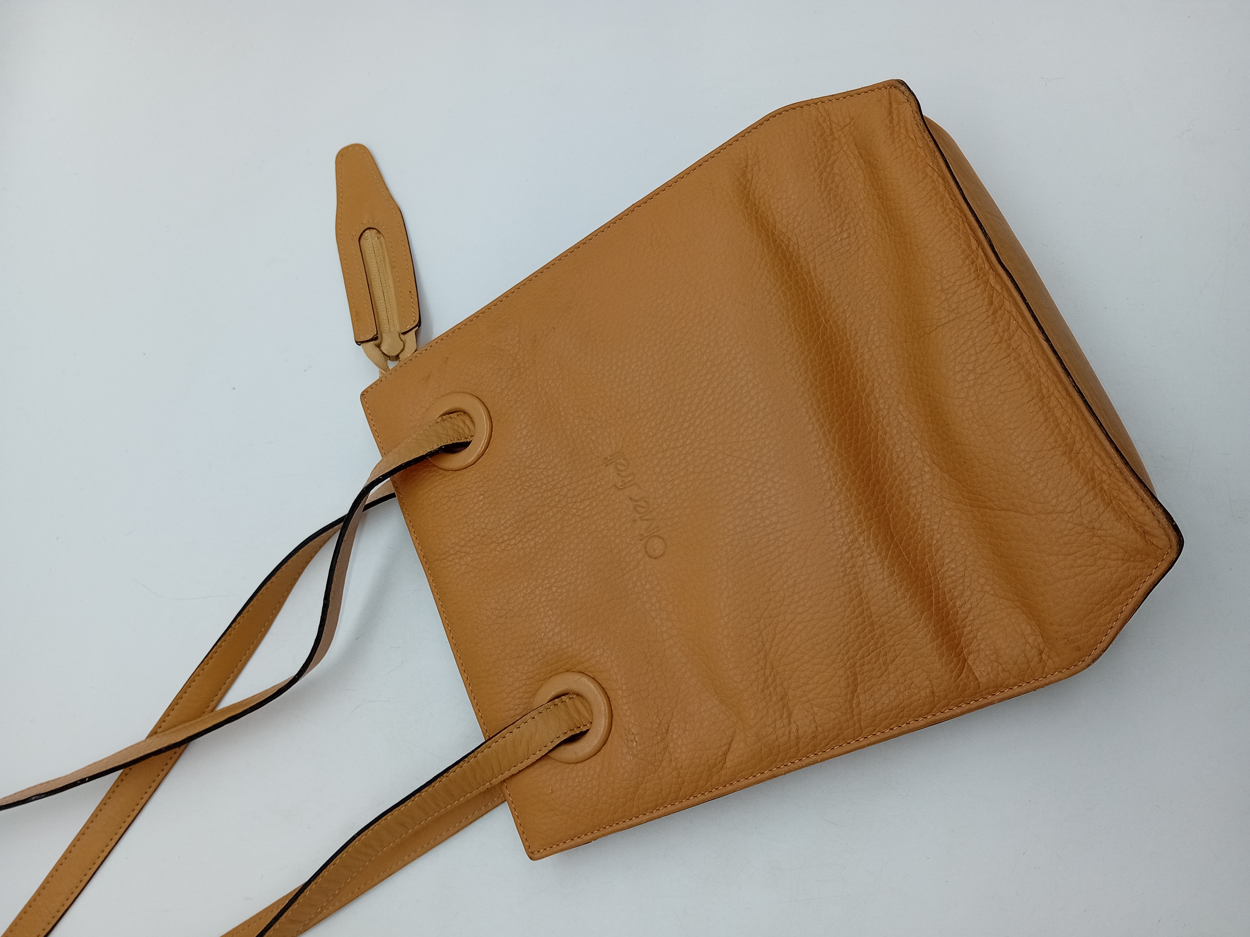 Sac A Main En Cuir Marron Olivier Strelli