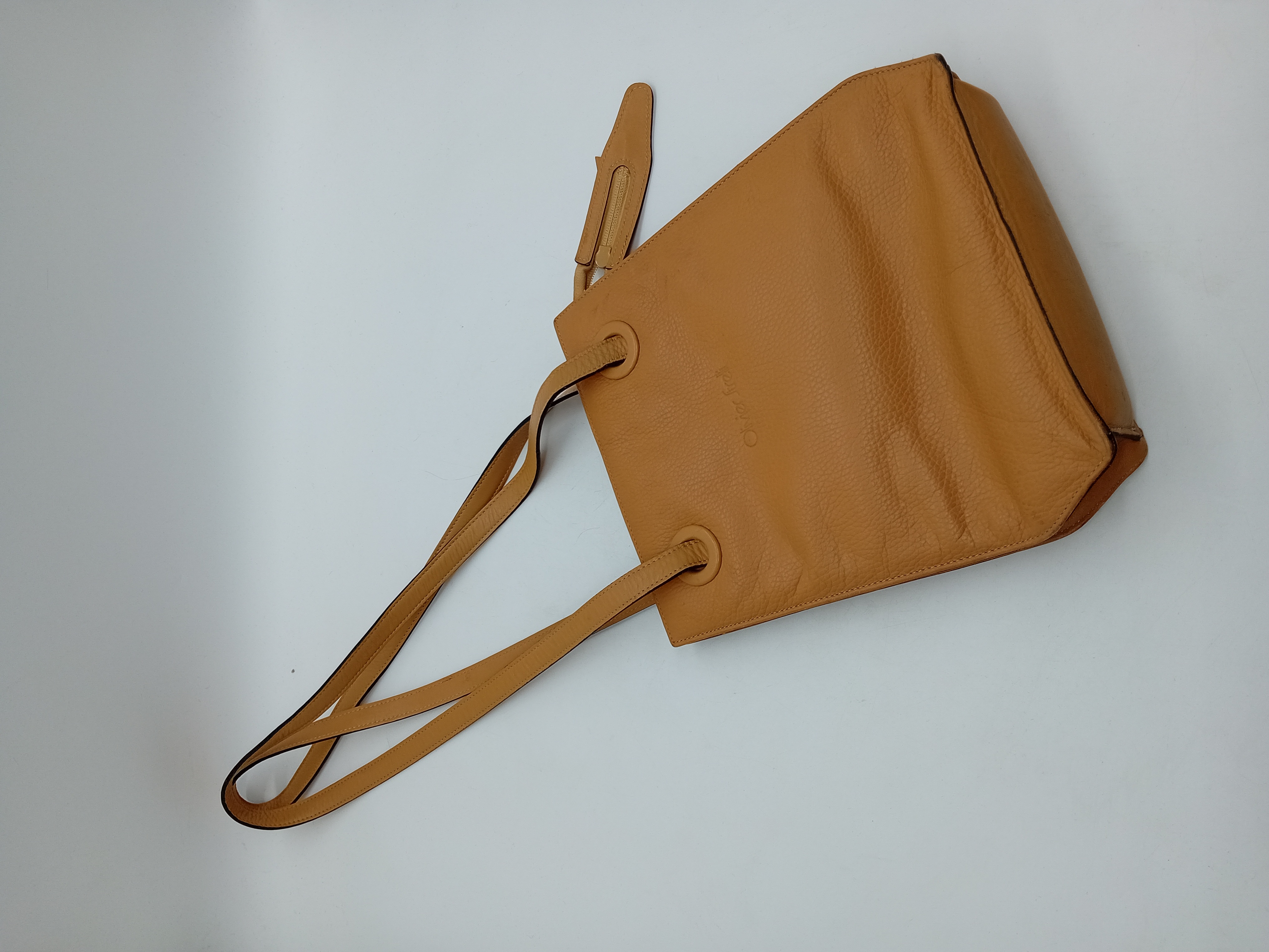 Sac A Main En Cuir Marron Olivier Strelli