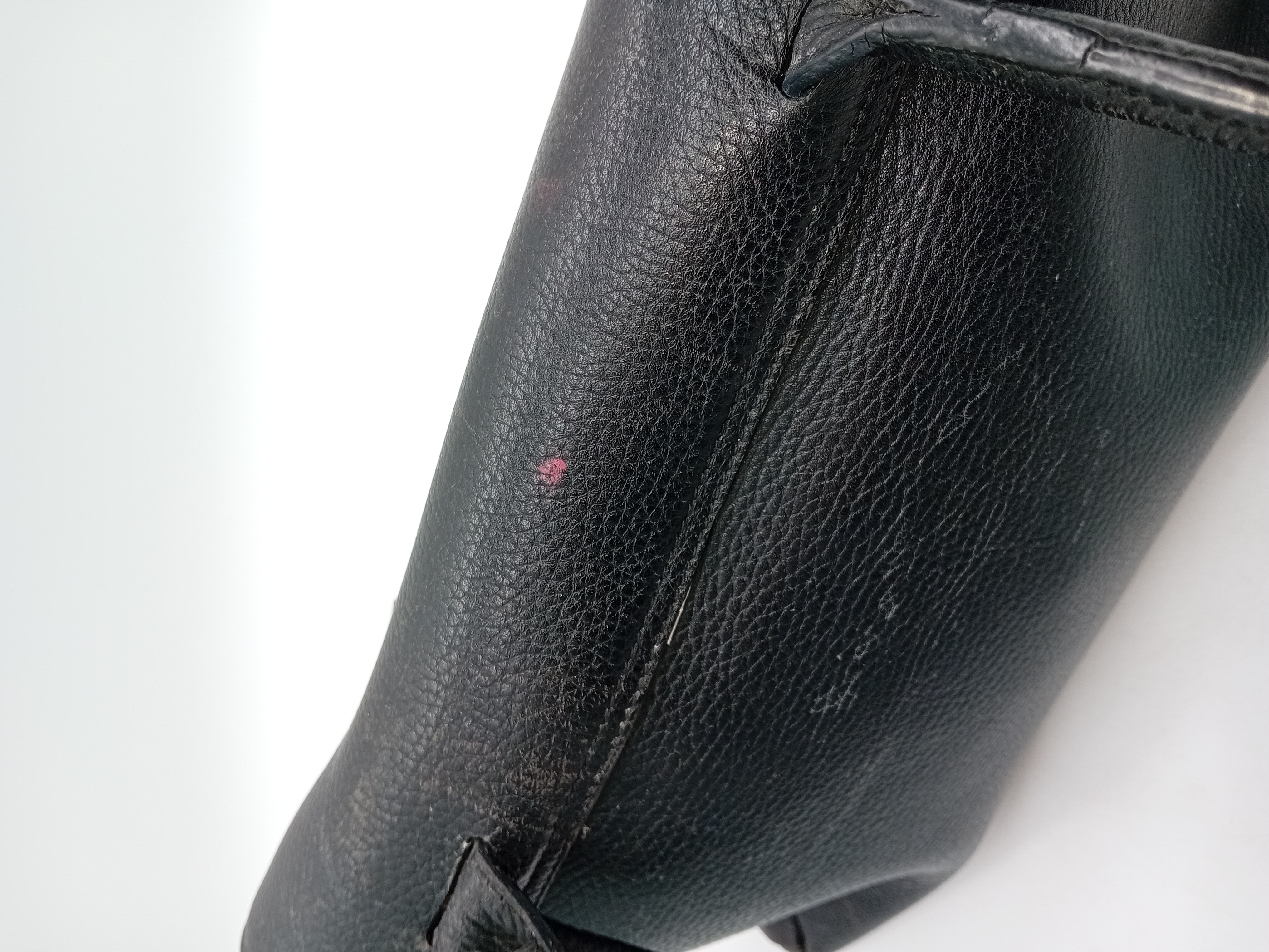 Sac A Main En Cuir Noir Graine Neuville
