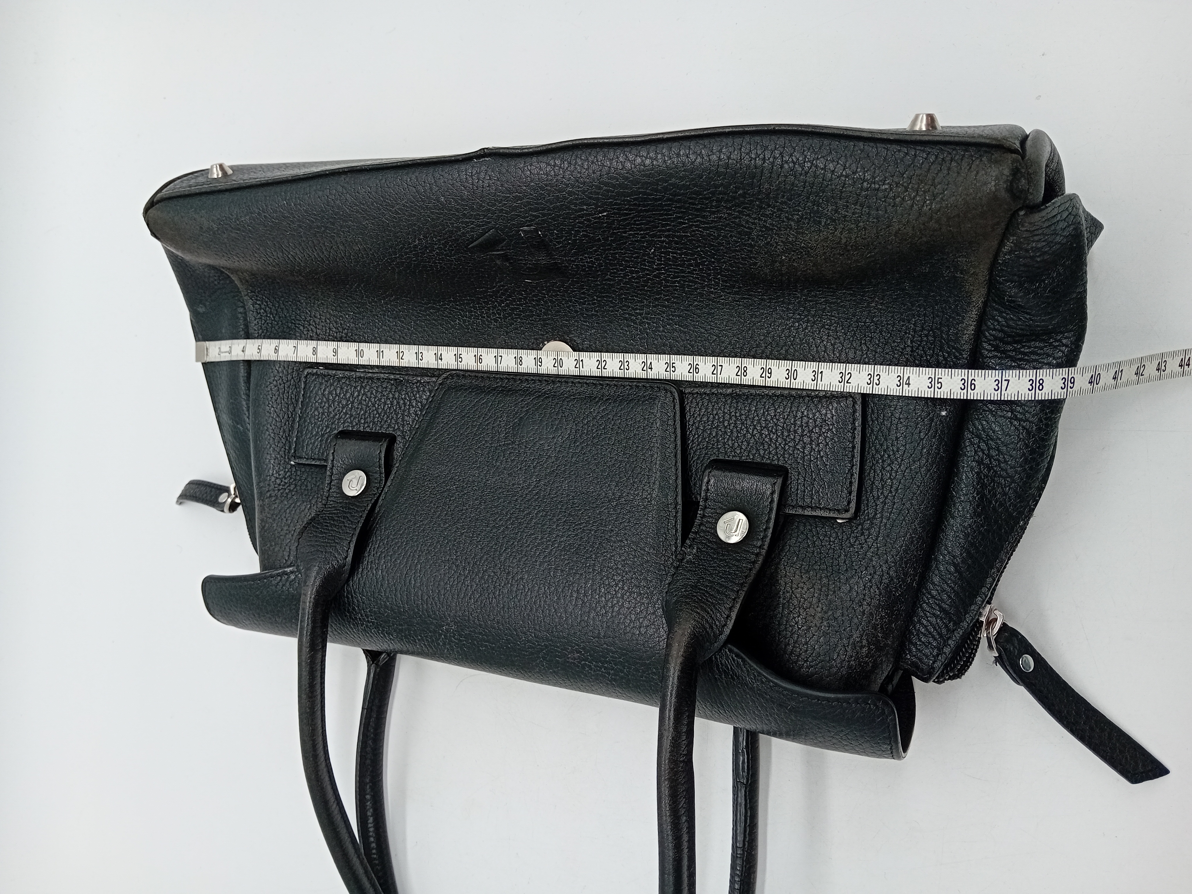 Sac A Main En Cuir Noir Graine Neuville