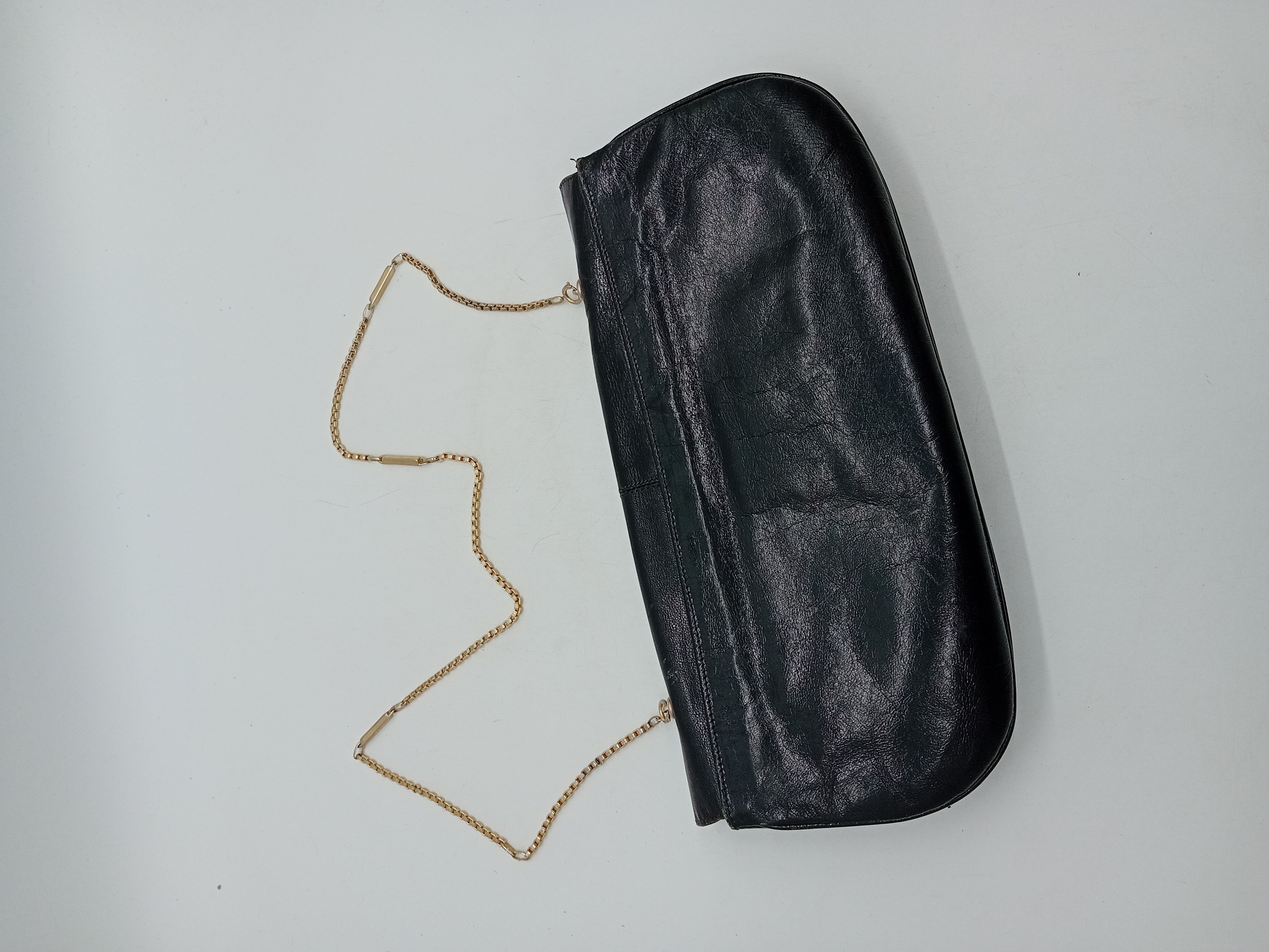 Sac Pochette Noir Cuir Ezio Clemente