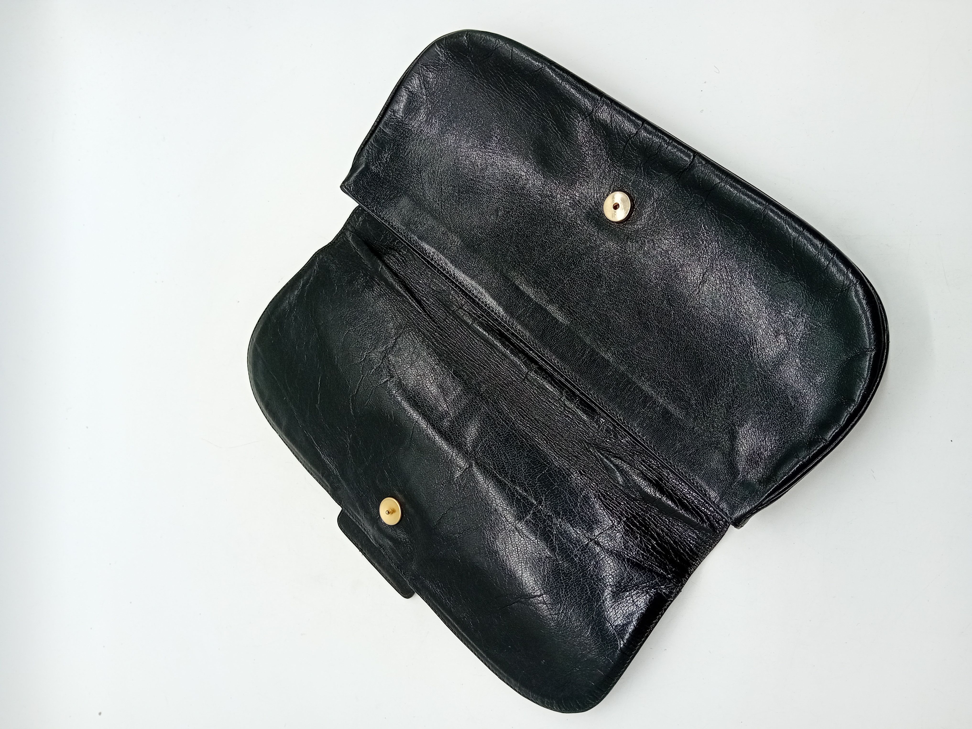 Sac Pochette Noir Cuir Ezio Clemente