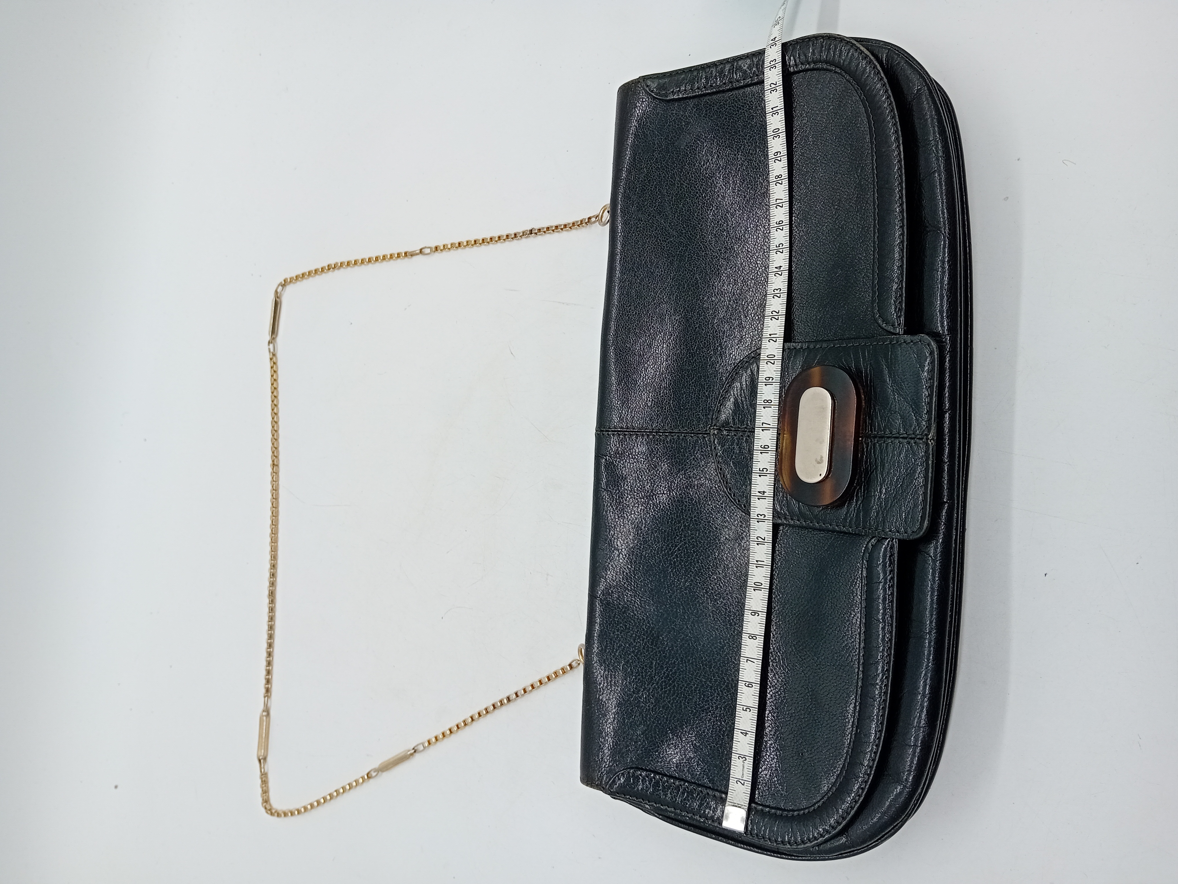 Sac Pochette Noir Cuir Ezio Clemente
