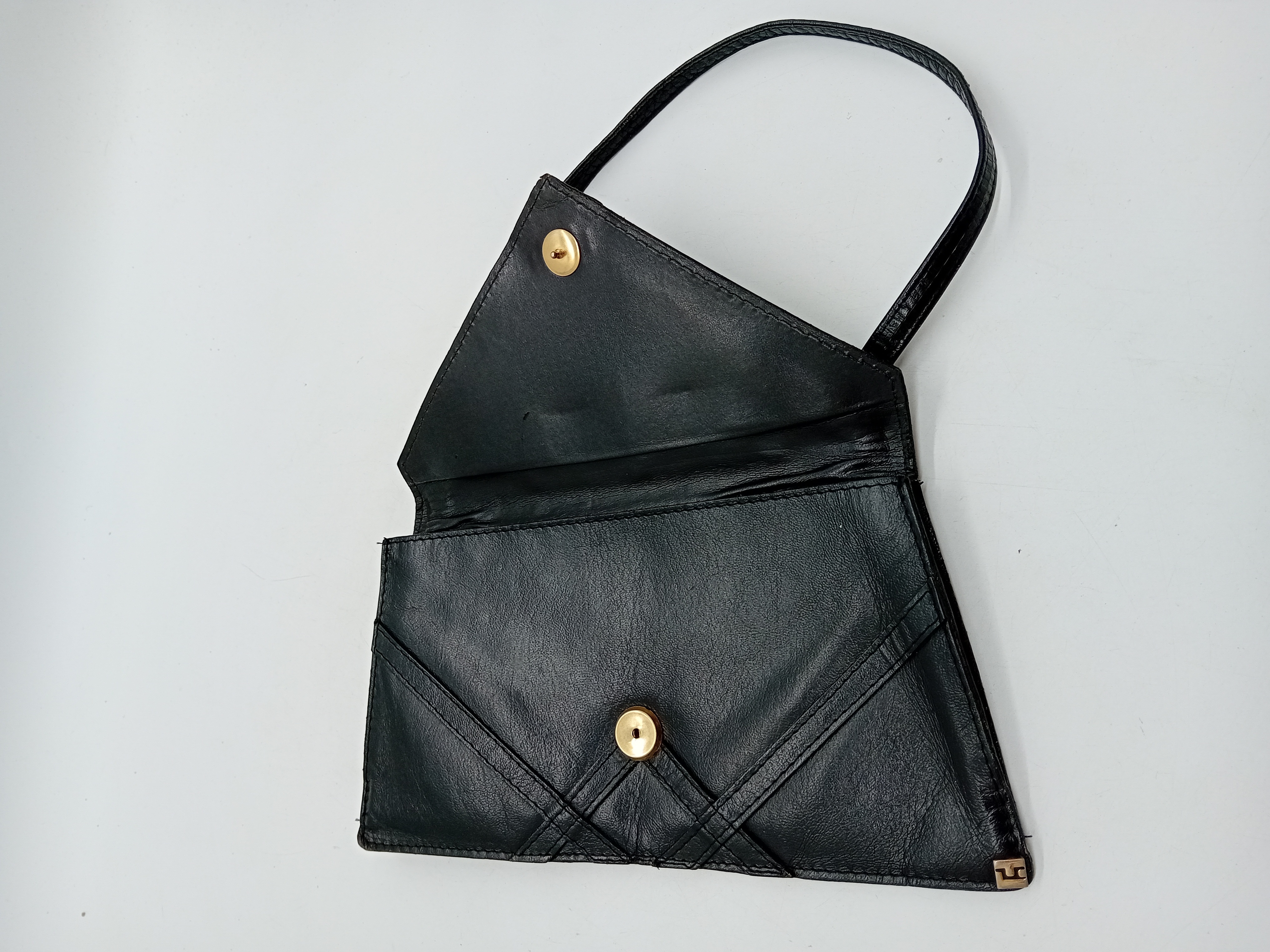 Sac À Main Vintage En Cuir Noir