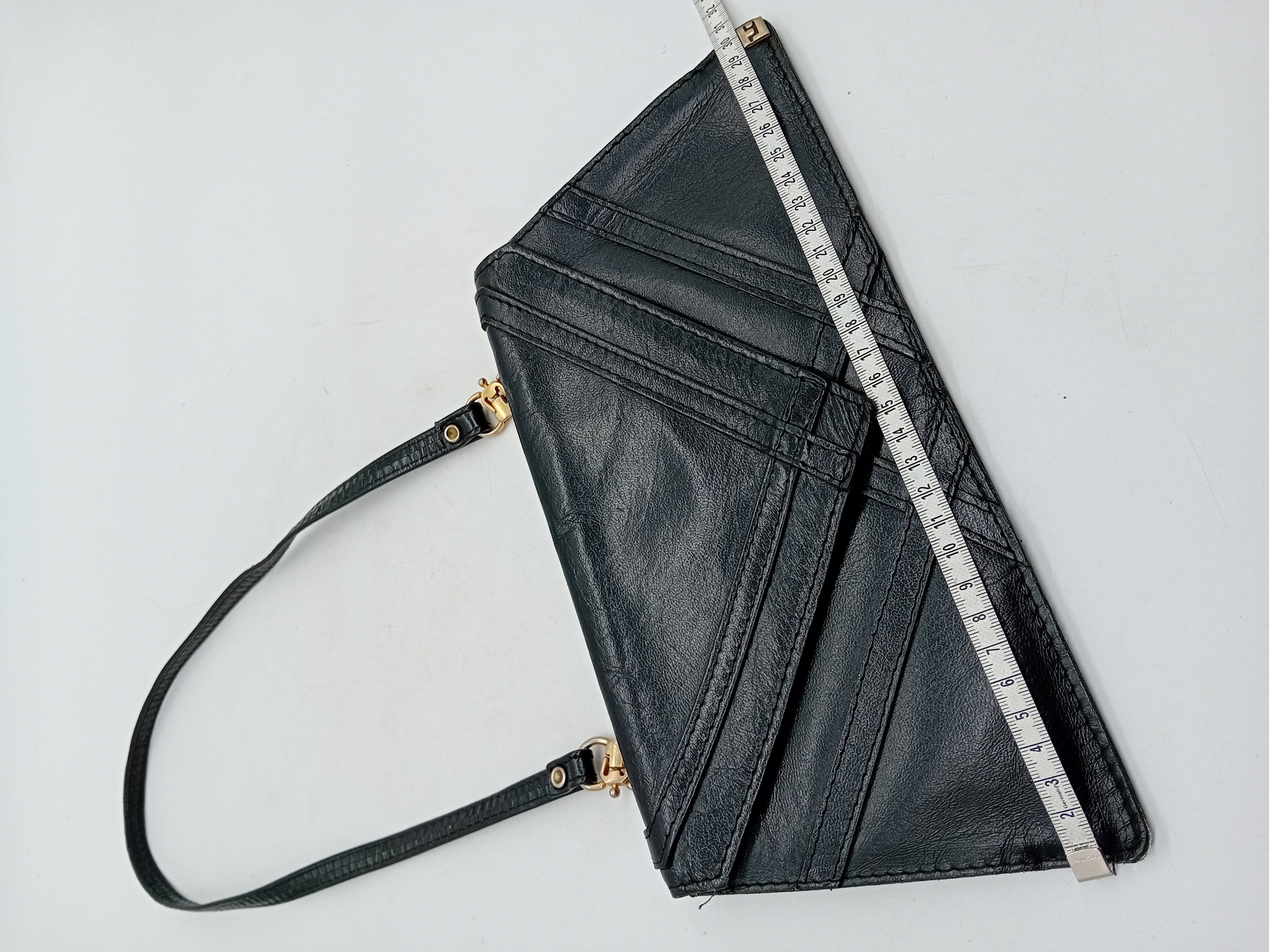 Sac À Main Vintage En Cuir Noir
