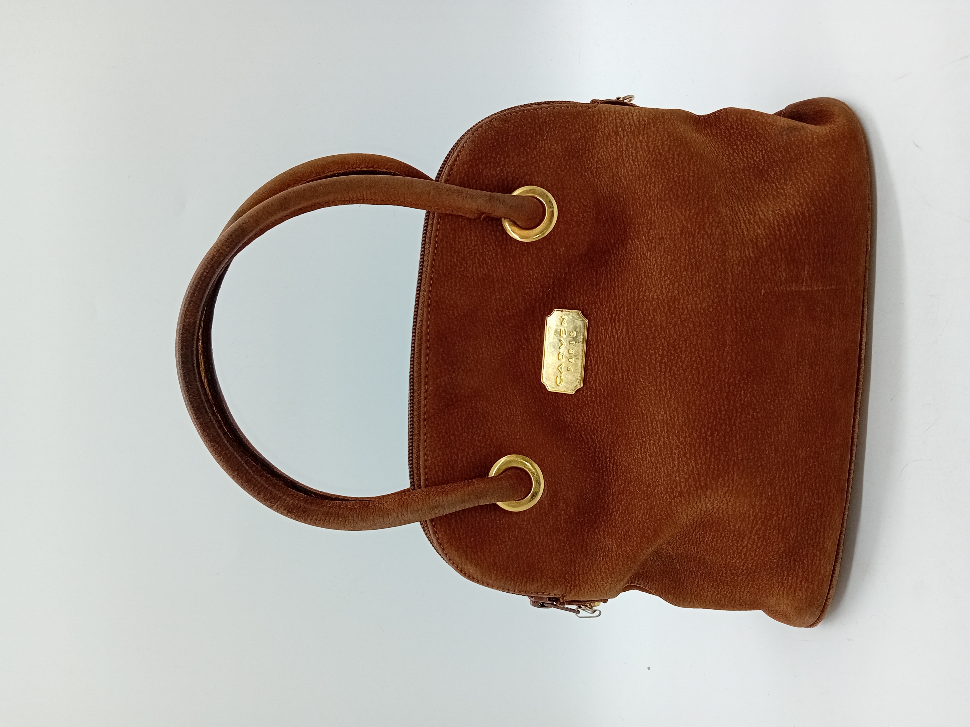 Sac A Main Carven Paris Cuir Marron