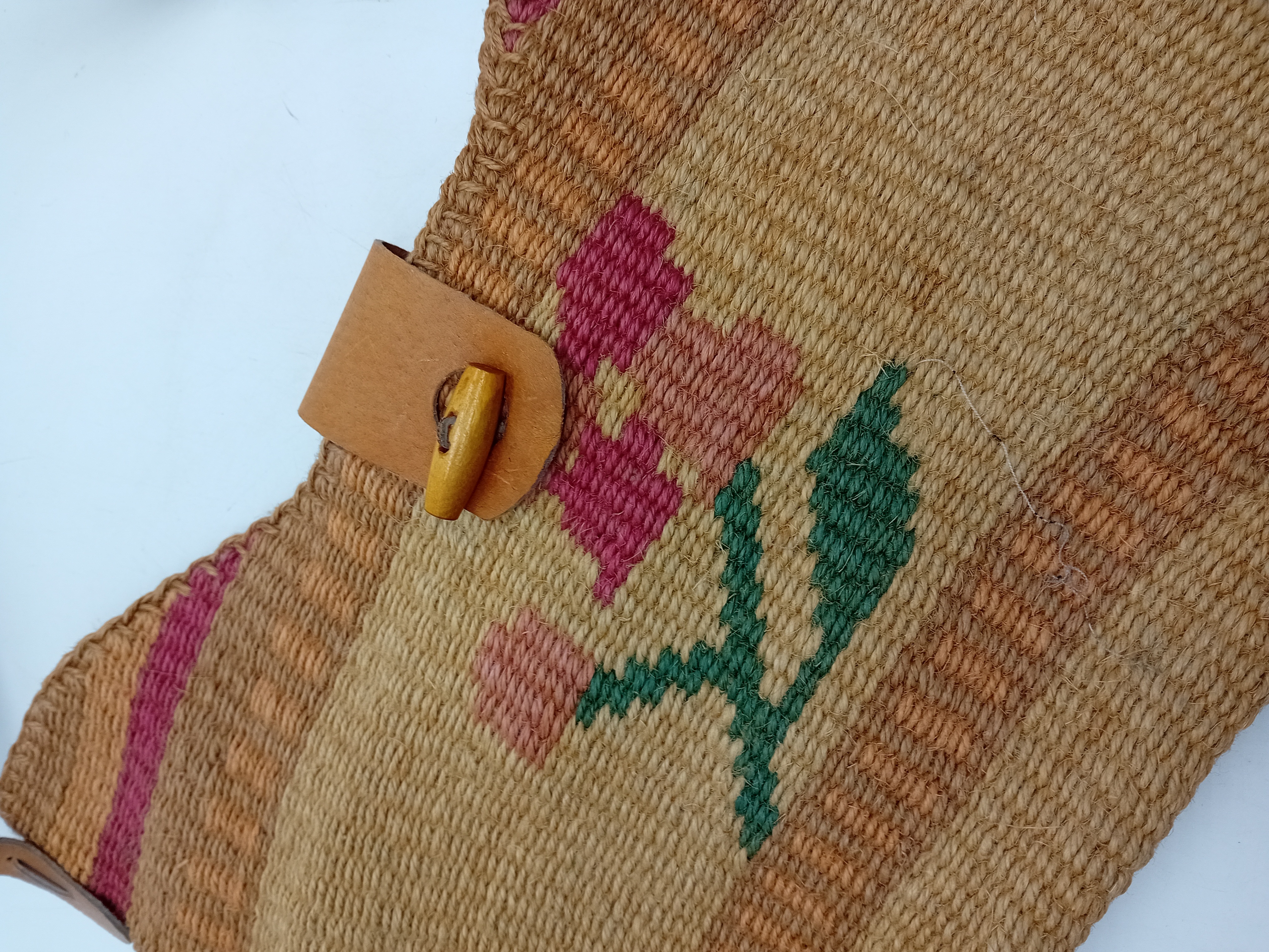 Panier Bandouliere Vintage Broderie Florale