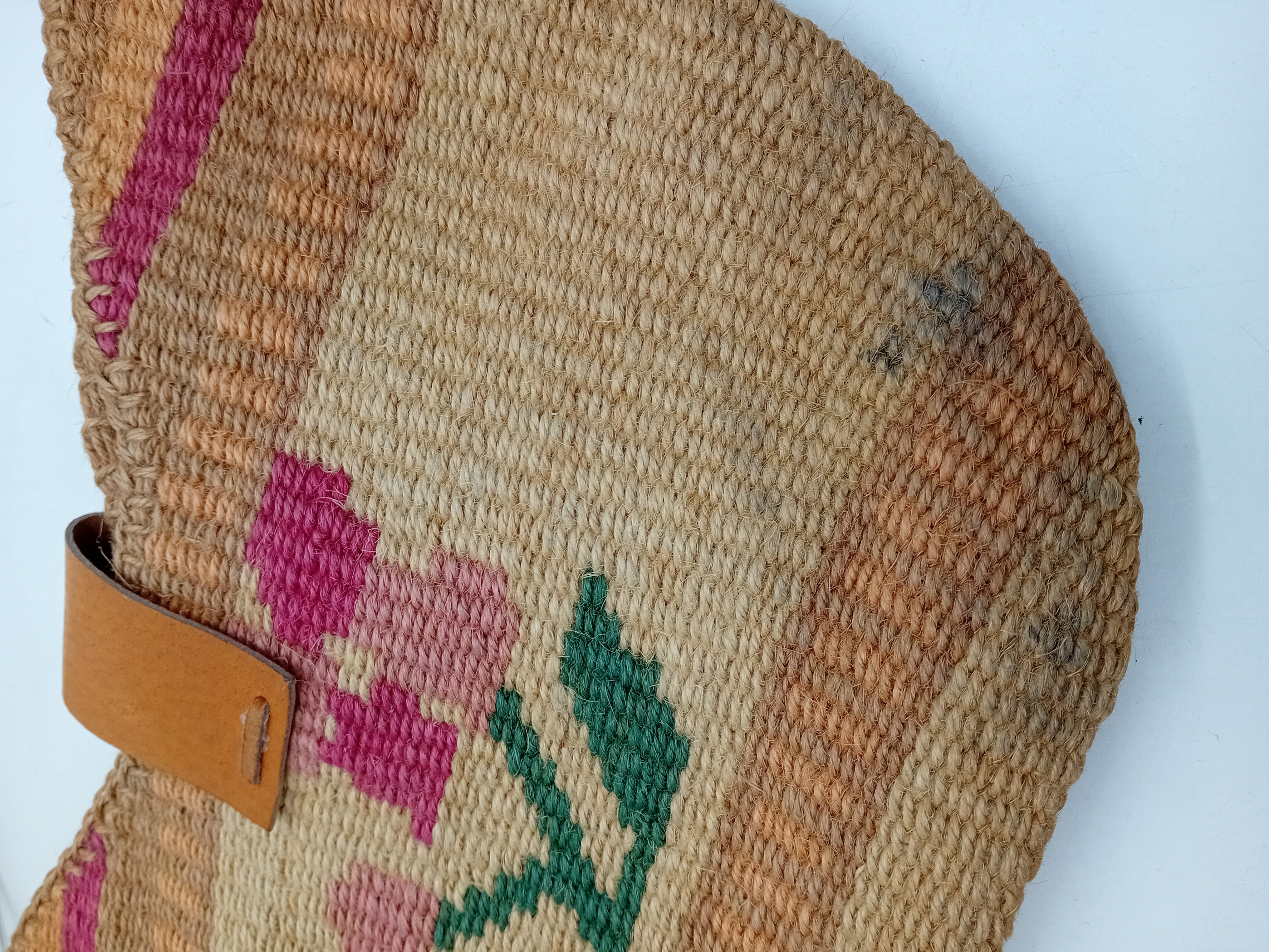 Panier Bandouliere Vintage Broderie Florale