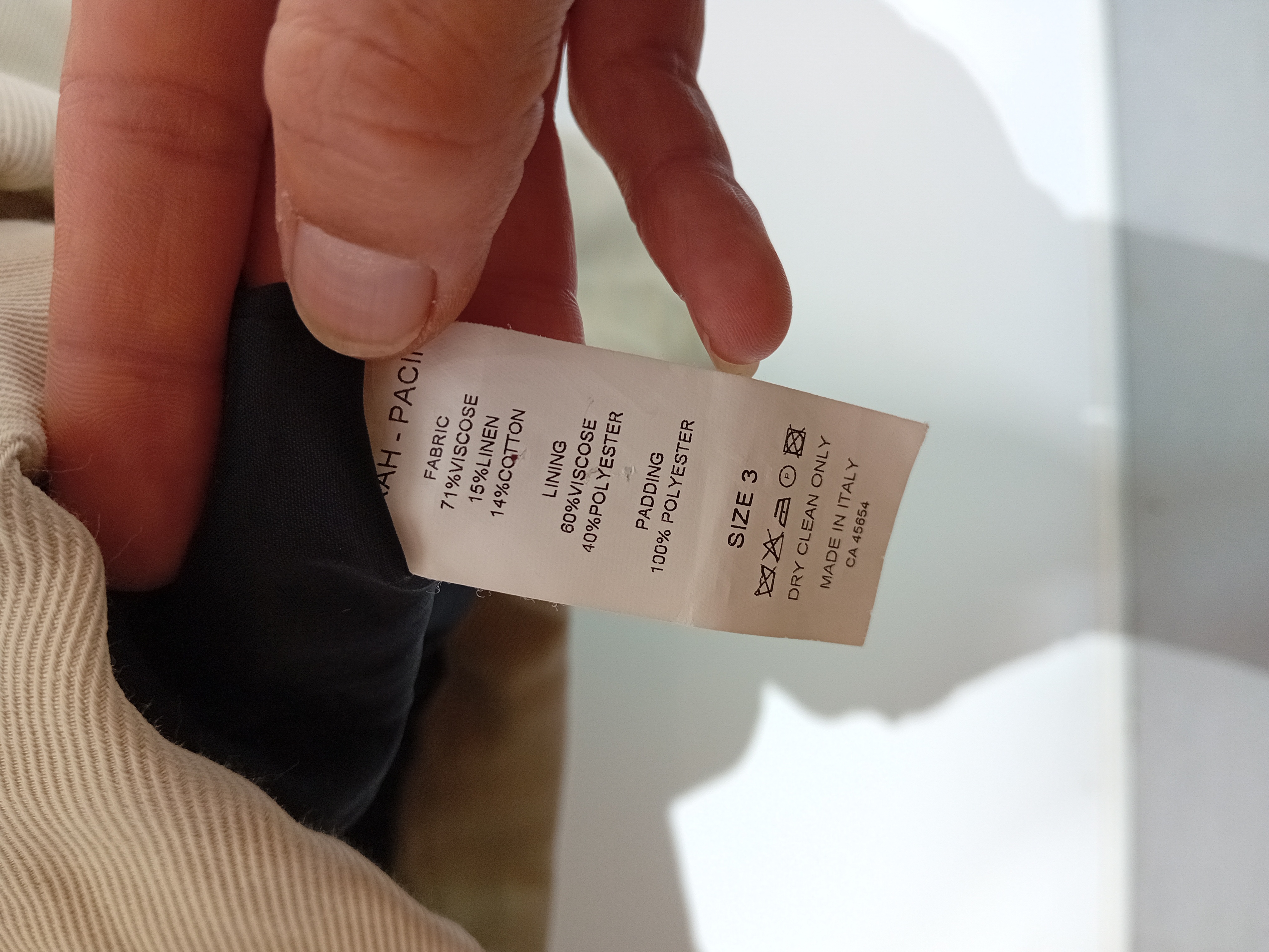 Veste Légère Matelassée Beige Sarah Pacini L