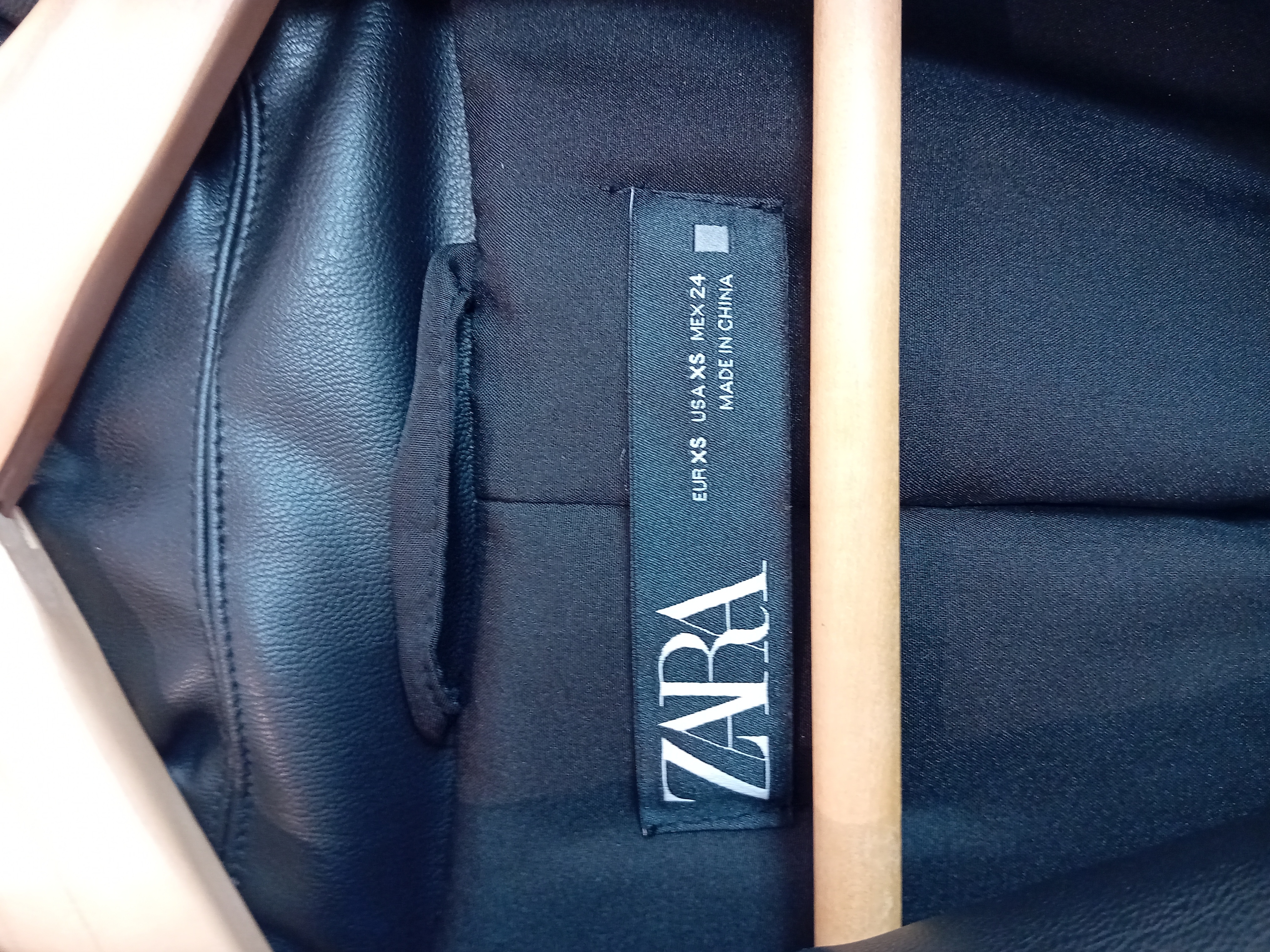 Veste Simili Cuir Zara Xs