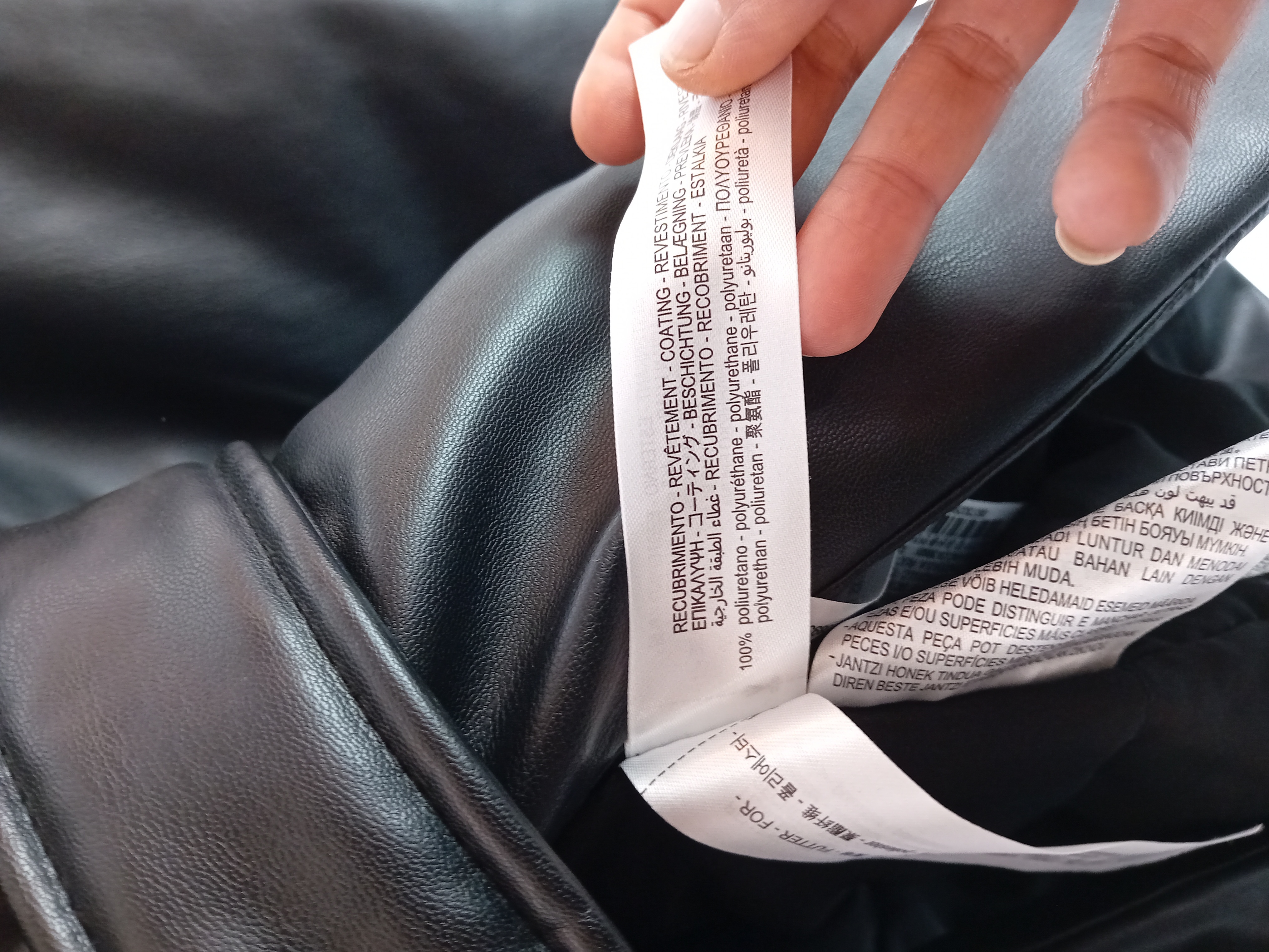 Veste Simili Cuir Zara Xs