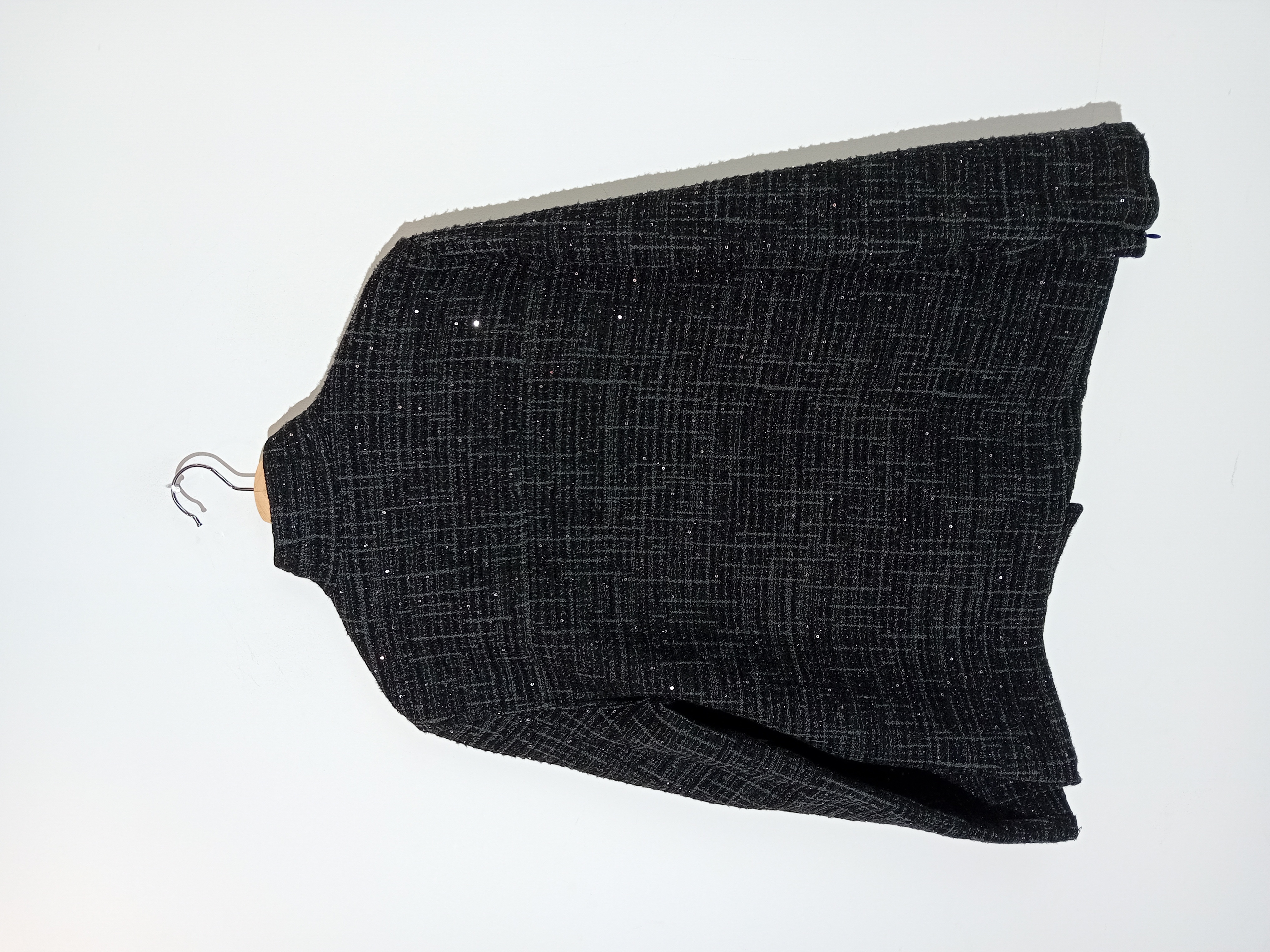Veste Brillante Texturée Noire Sarah Pacini