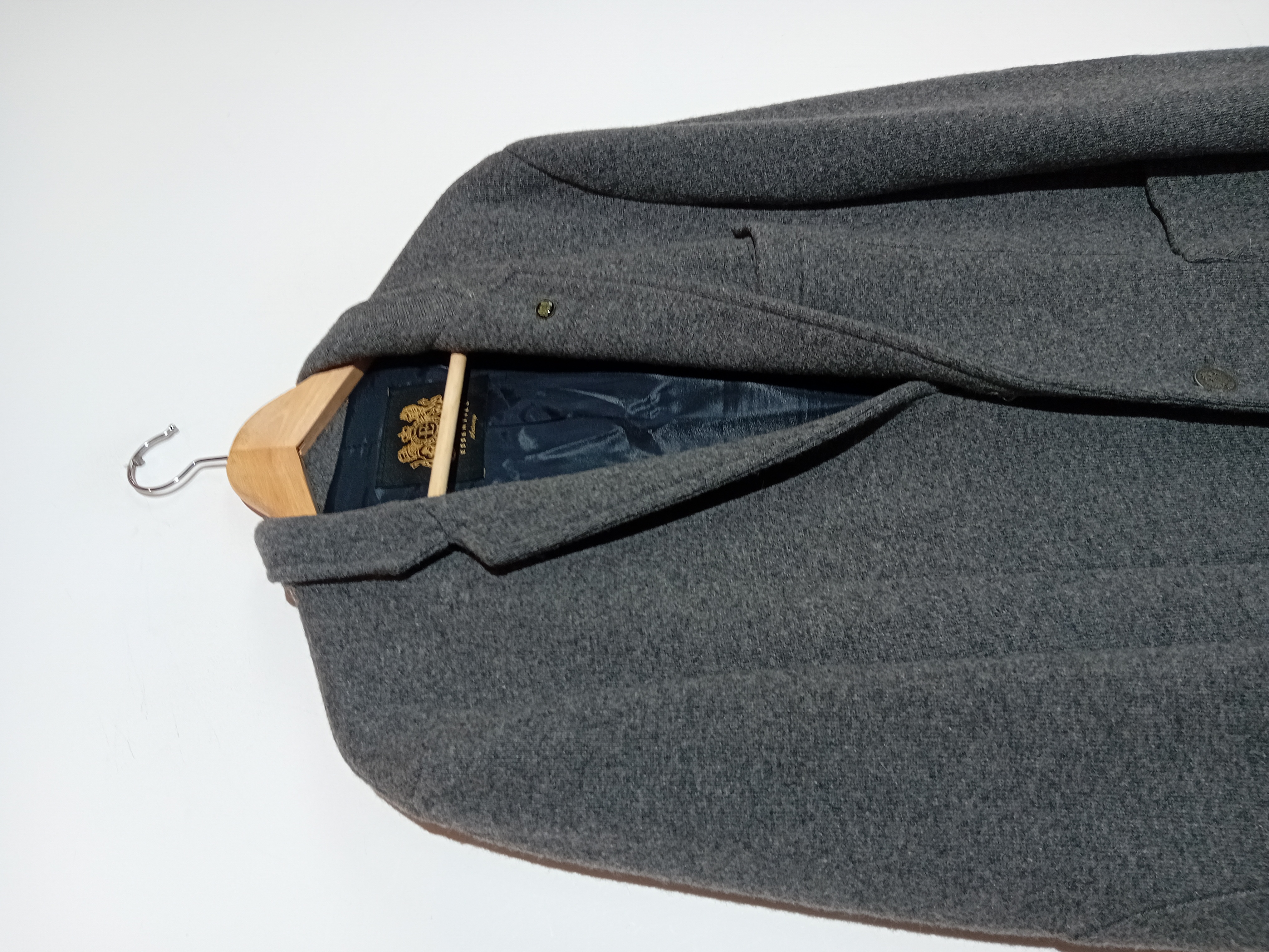Veste De Costume Grise En Laine