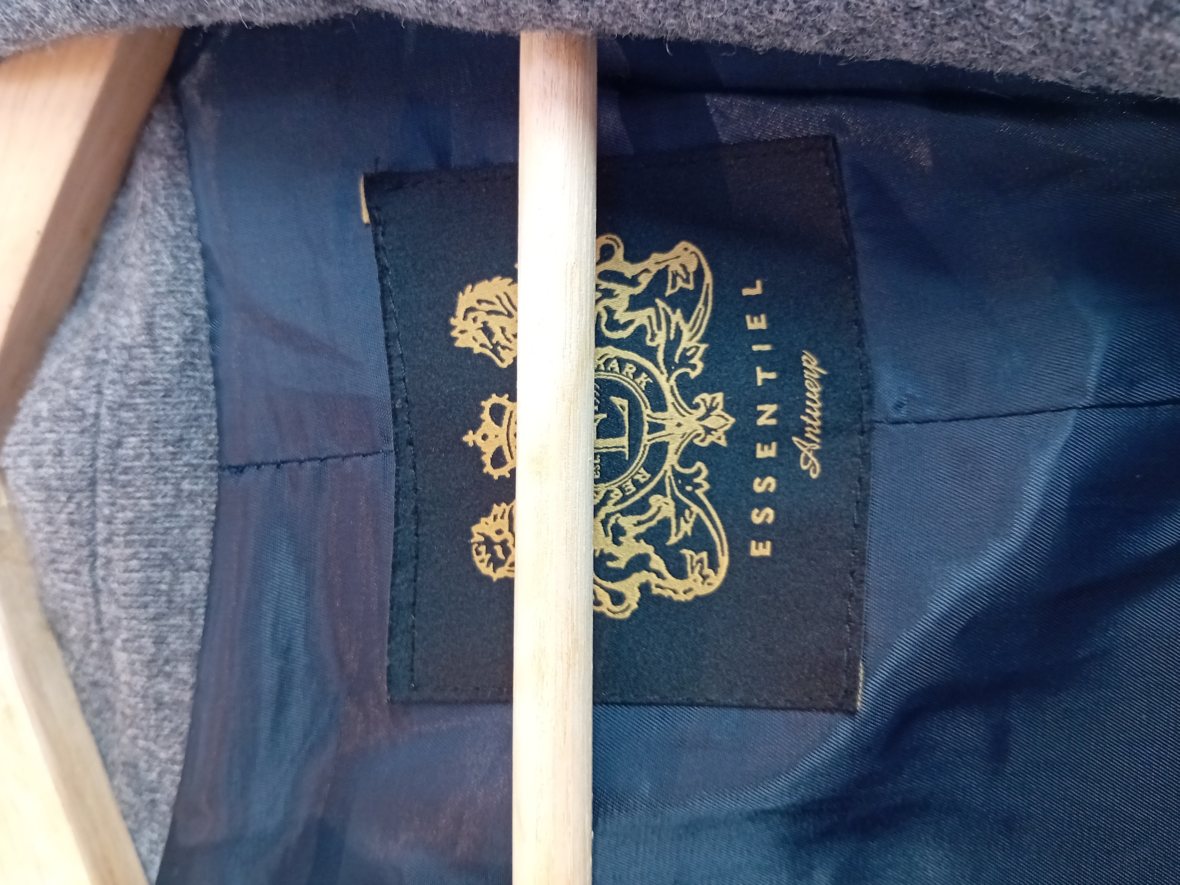 Veste De Costume Grise En Laine