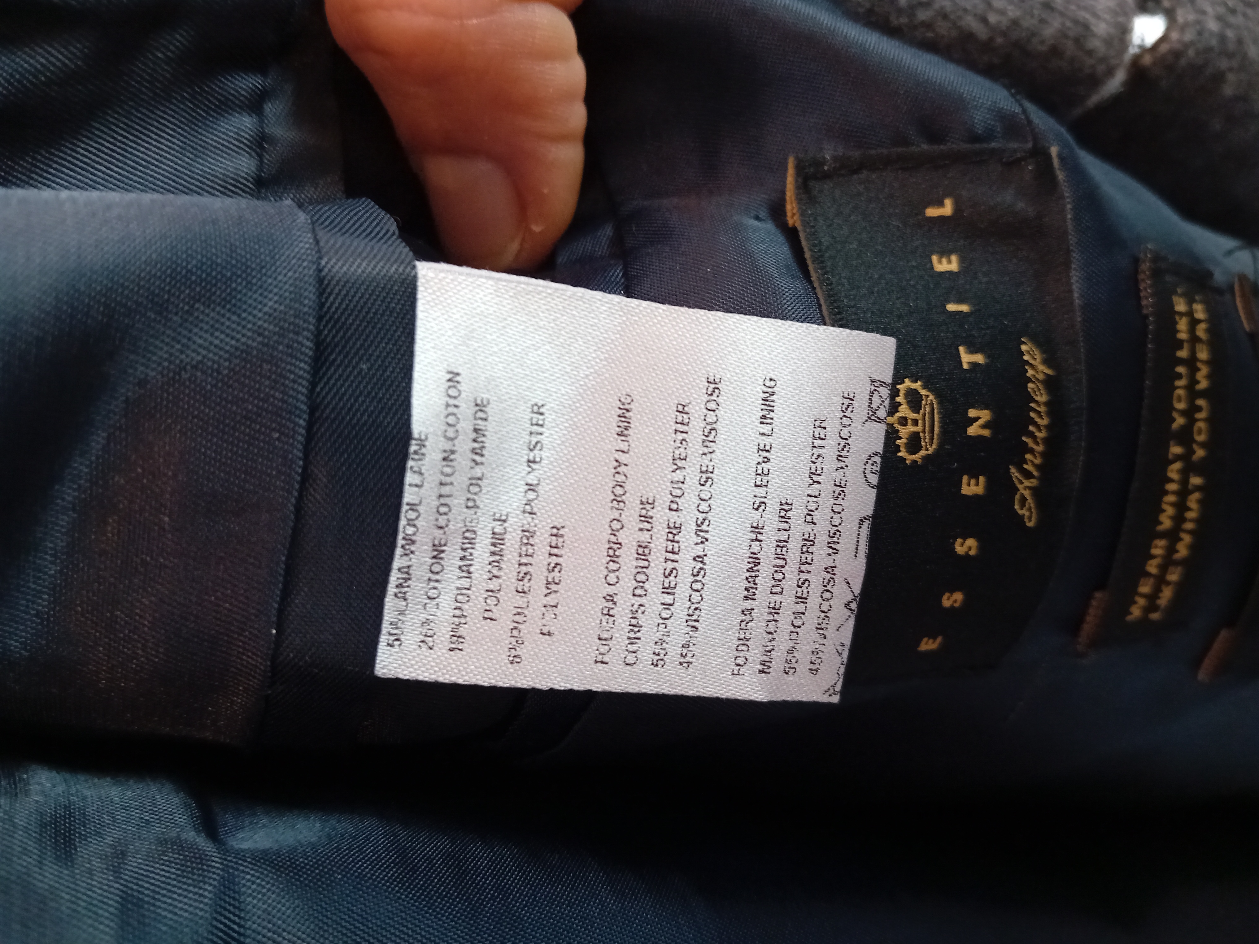 Veste De Costume Grise En Laine