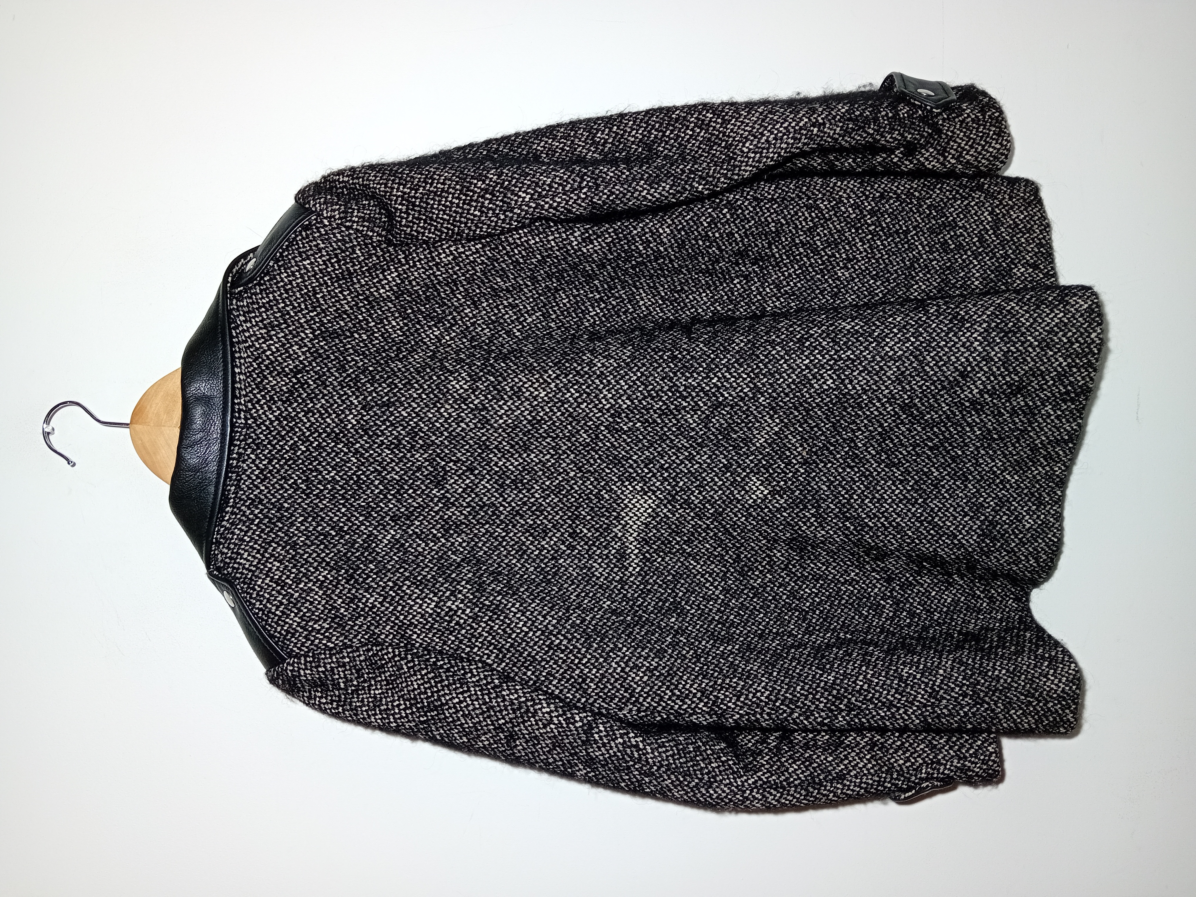 Blouson Maje En Laine Et Cuir