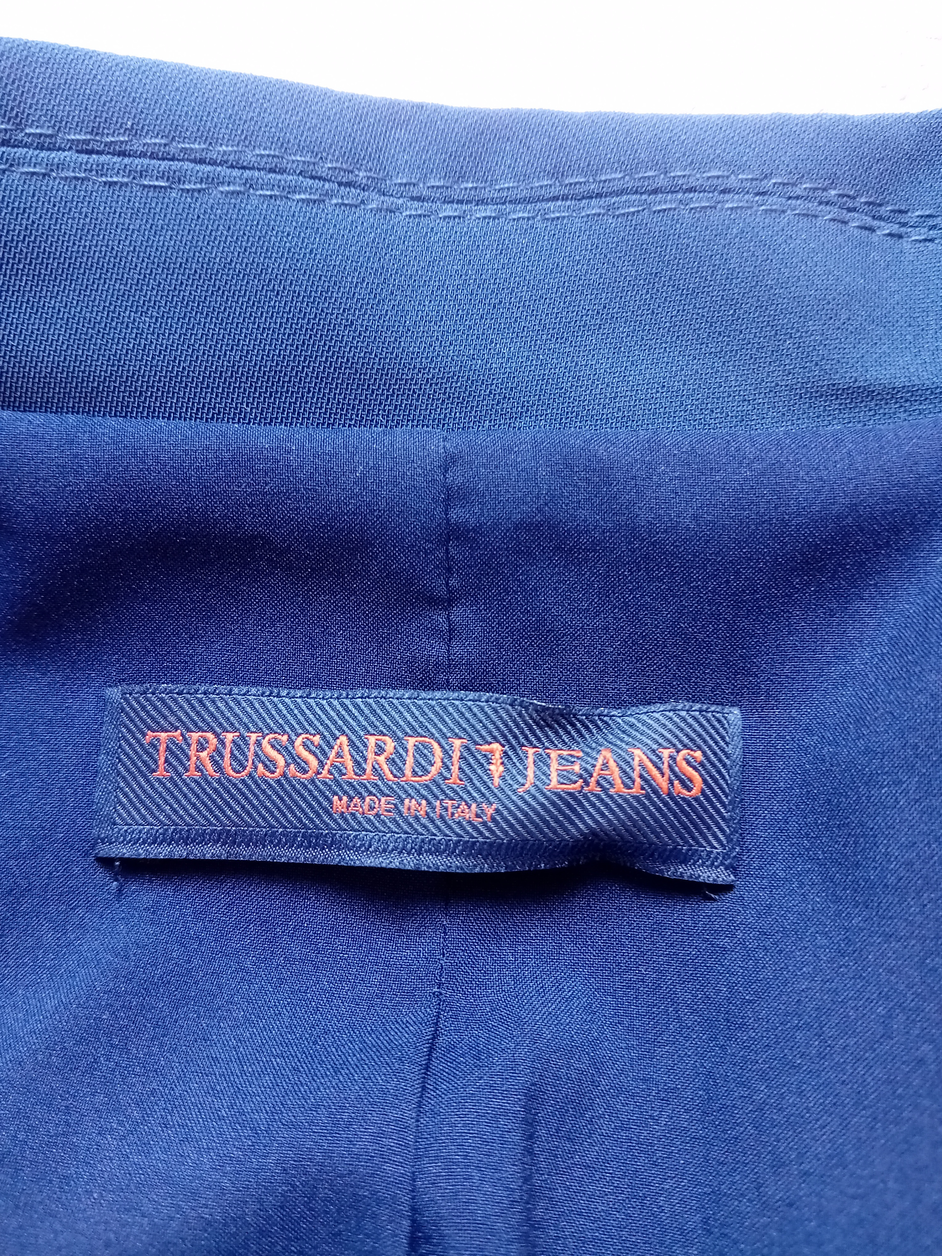 Blazer bleu pétrole Trussardi Jeans
