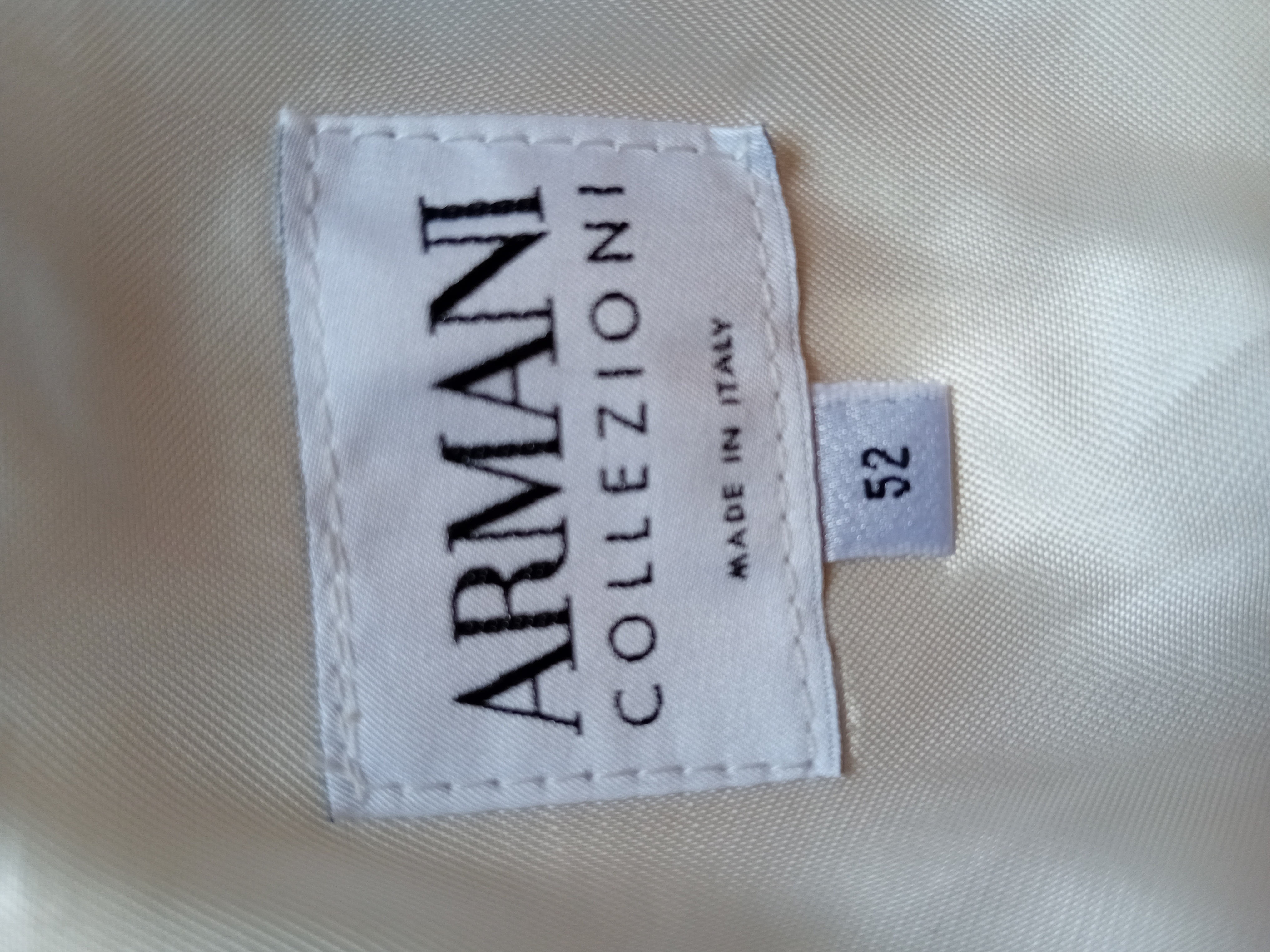 Veste de tailleur Armani Collezioni crème en lin et viscose