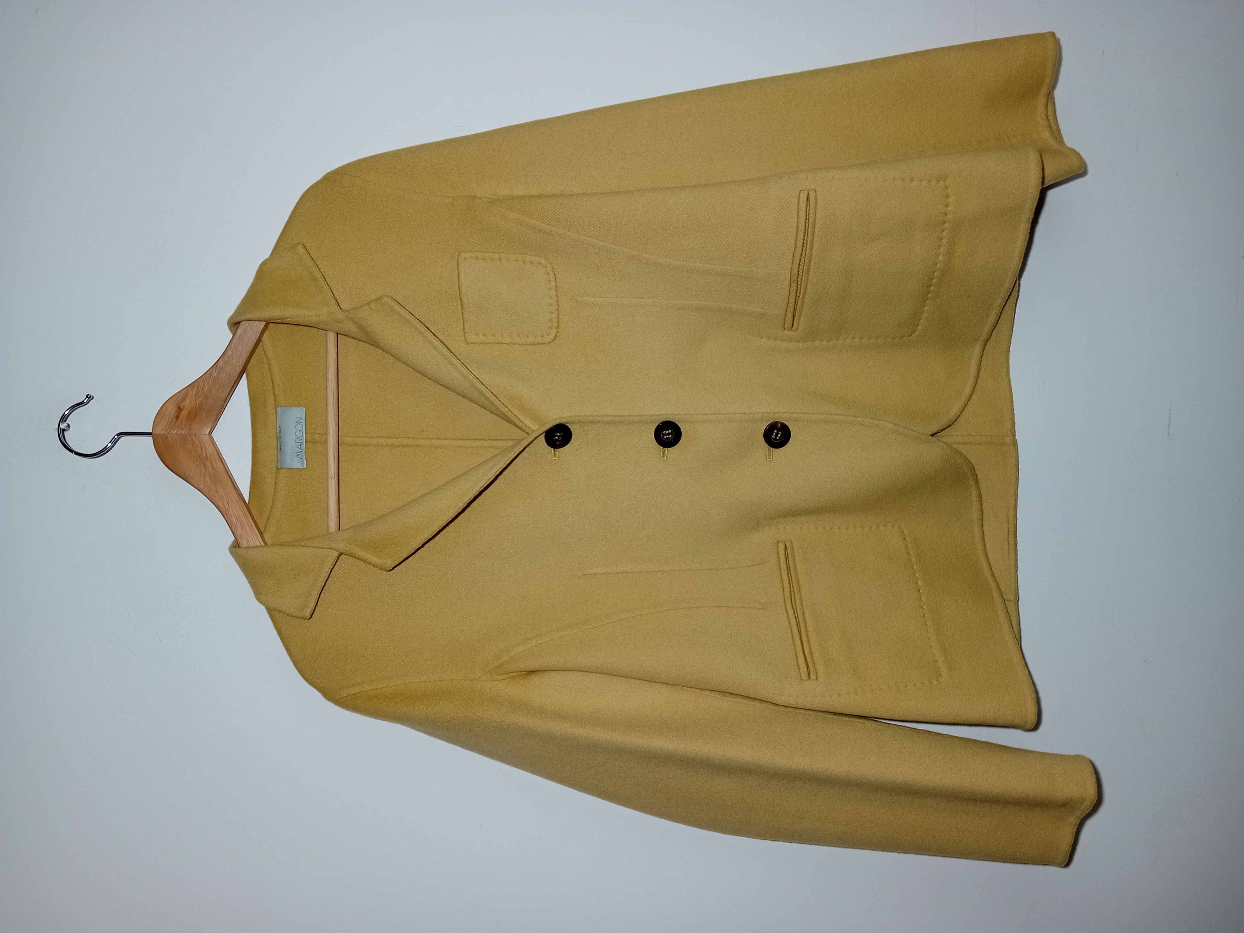 Blazer En Cachemire Jaune Moutarde Margon