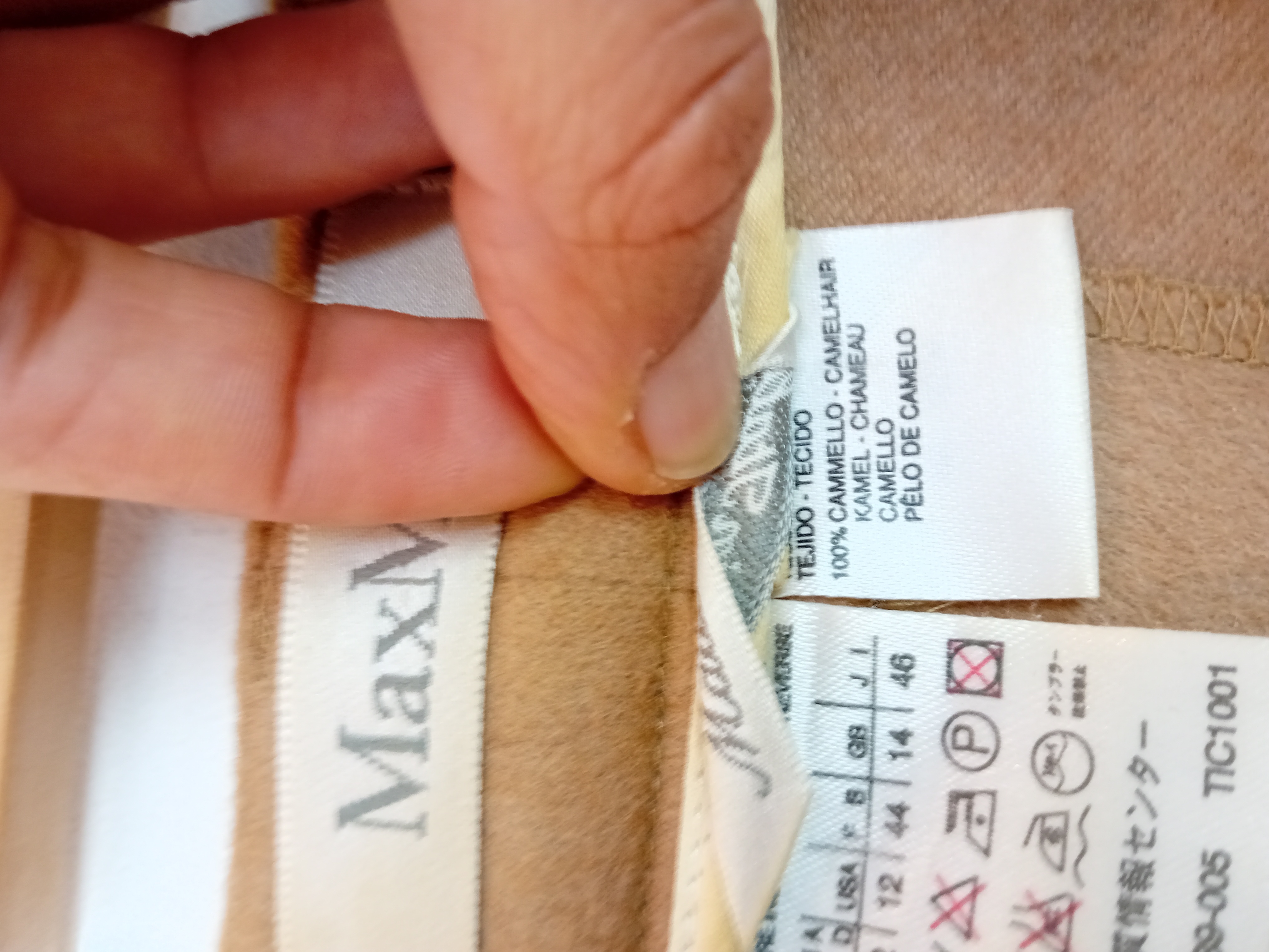 Pantalon Droit Maxmara Camel L
